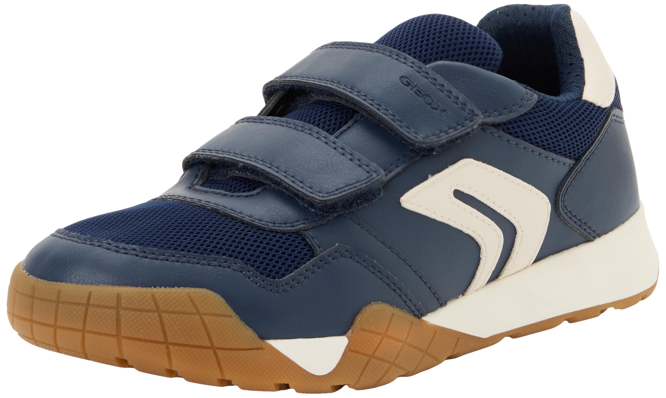 Geox Boys Navy/Light Ivory Junior Rann-E Sports Trainers Colour: : Size 11.5 Kids