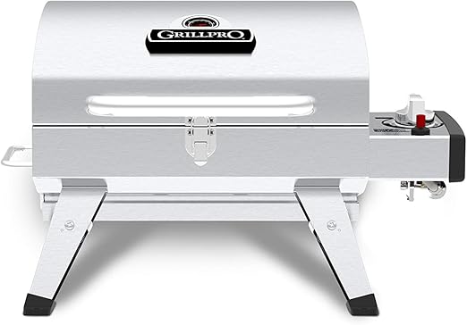 GrillPro Stainless Steel Portable Tabletop Gas Grill