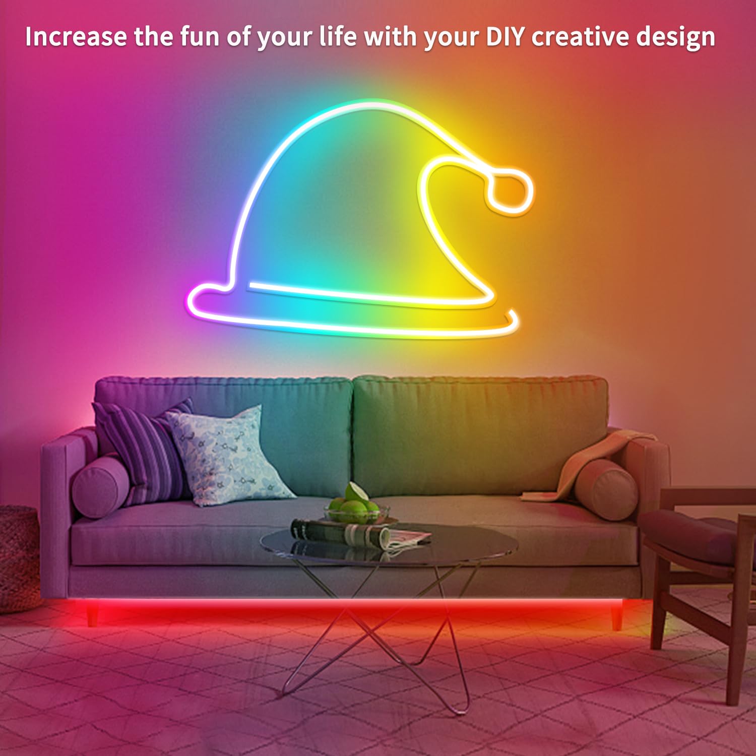 segrass LED neon Lights Strip 20M,DC 24V RGB LED neon Rope Light Strip APP Remote Controls Control Waterproof Flexible Neon Strip Lights for Bedroom,Playroom,Outdoors Décor - Image 4