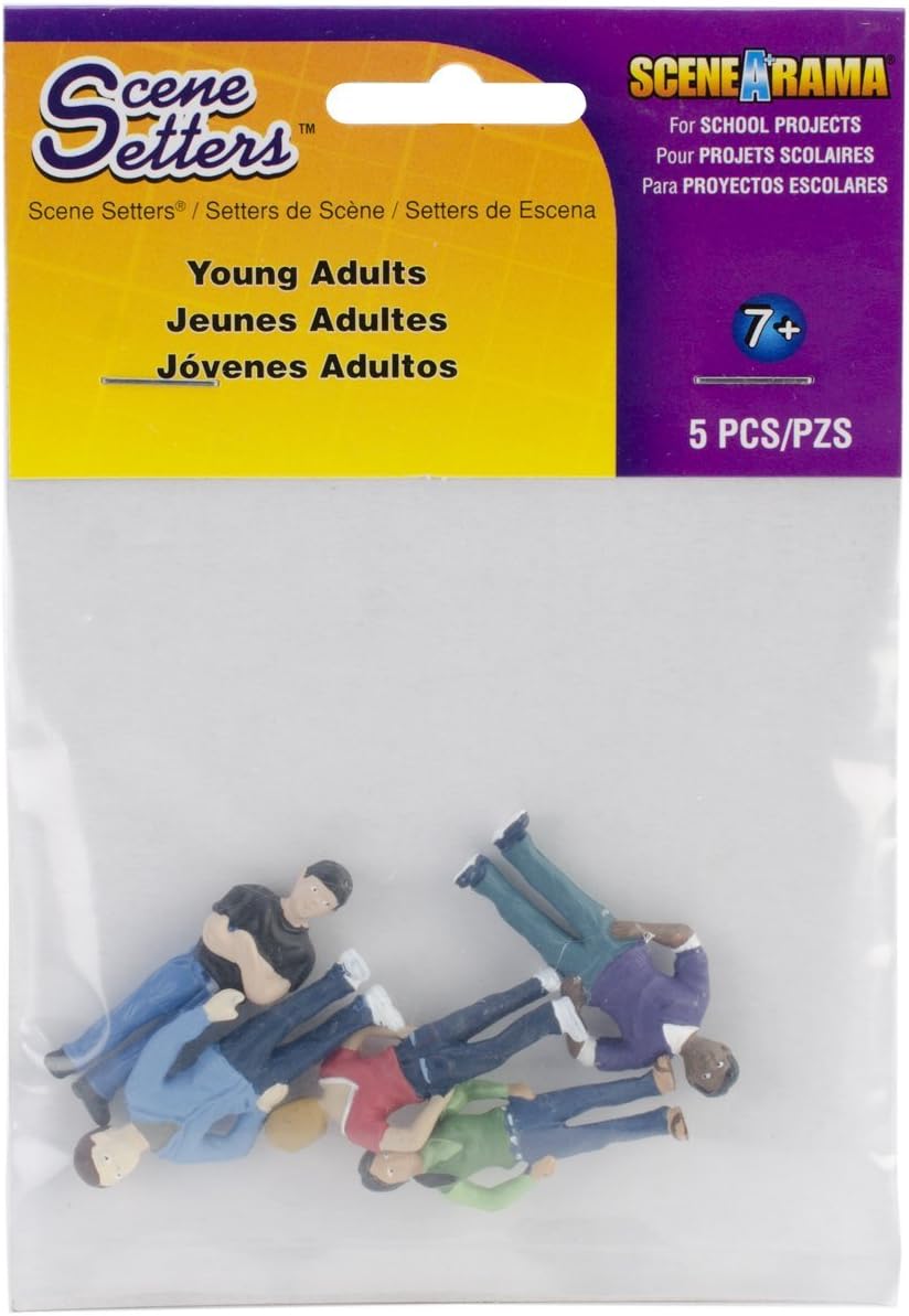 SP4451 1.5-Inch Scene Setters Figurine, Yound Adults, 5/Pack