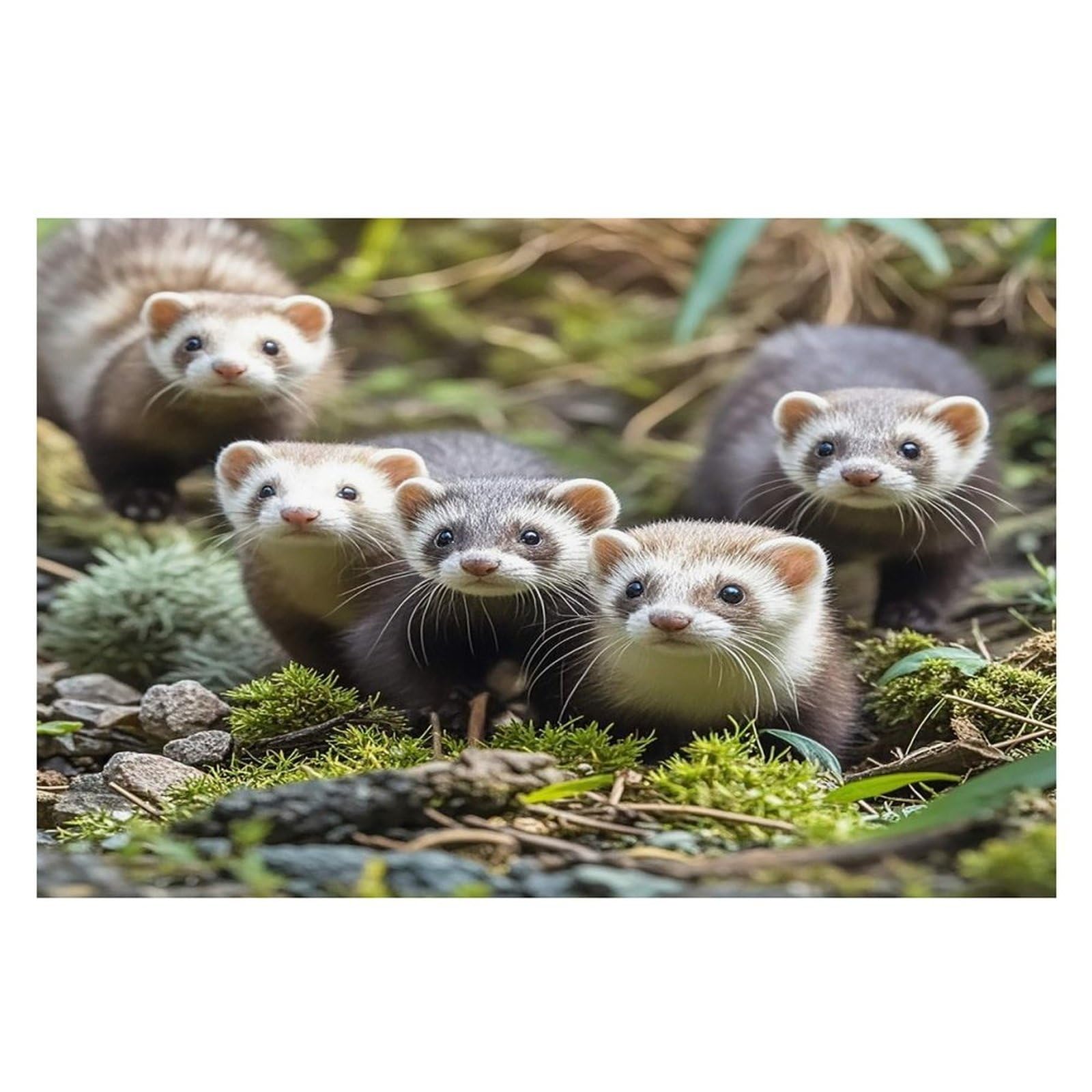 Ferrets Placemats Flax Place Mats for Dining Table Rectangle Non-Slip Table Mats Heat Resistant Washable Placemat for Kitchen Home Decor Party Outdoor 12" X 18"
