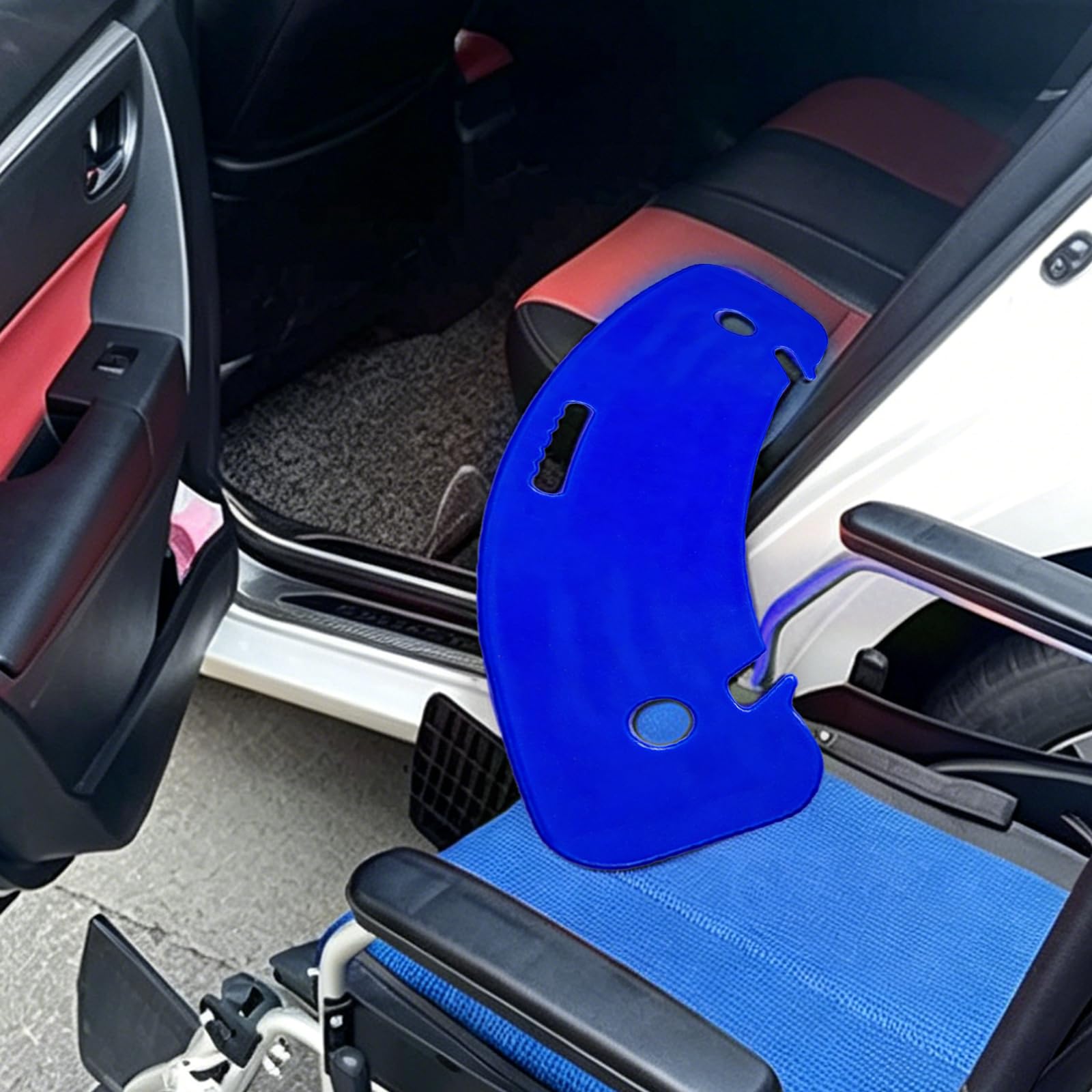 Profi Transferbrett für Rollstuhlfahrer & Senioren, Robustes Rutschbrett aus ABS mit Tragegriff & Rutschfester Unterseite, Medizinische Gleithilfe zum Umsetzen für Pflegebett, Auto & Rollstuhl