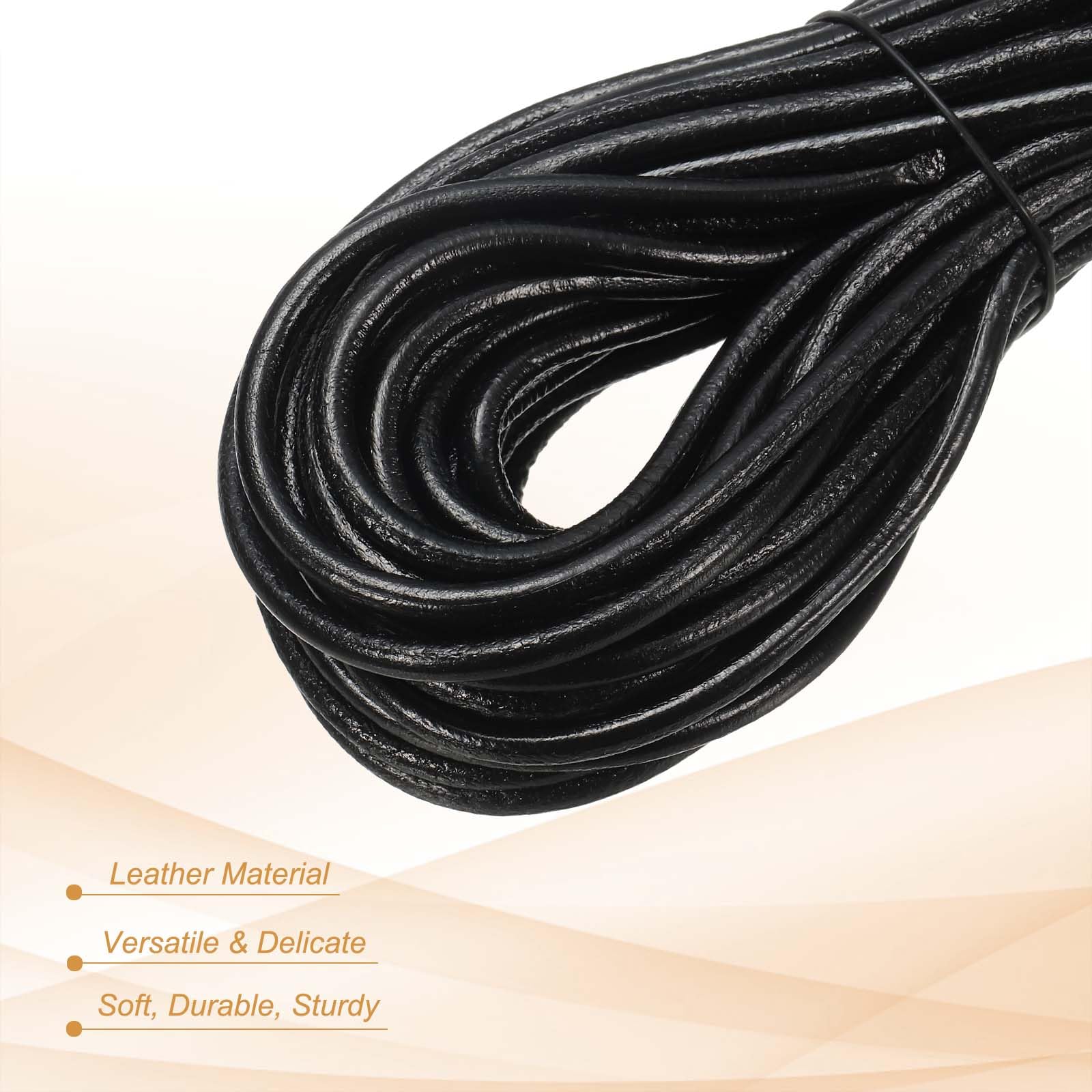 PATIKIL Round Braided Leather Cord - Image 3