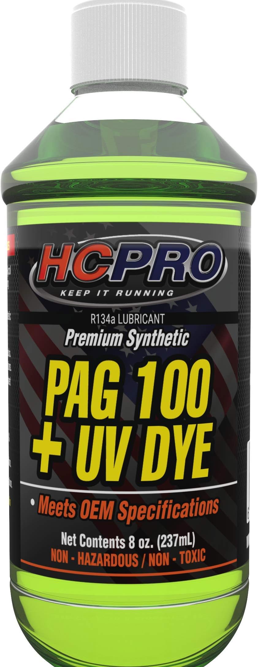 HCPRO P100-8D PAG 100-Viscosity Plus U/V Dye Oil - 8 oz (1)
