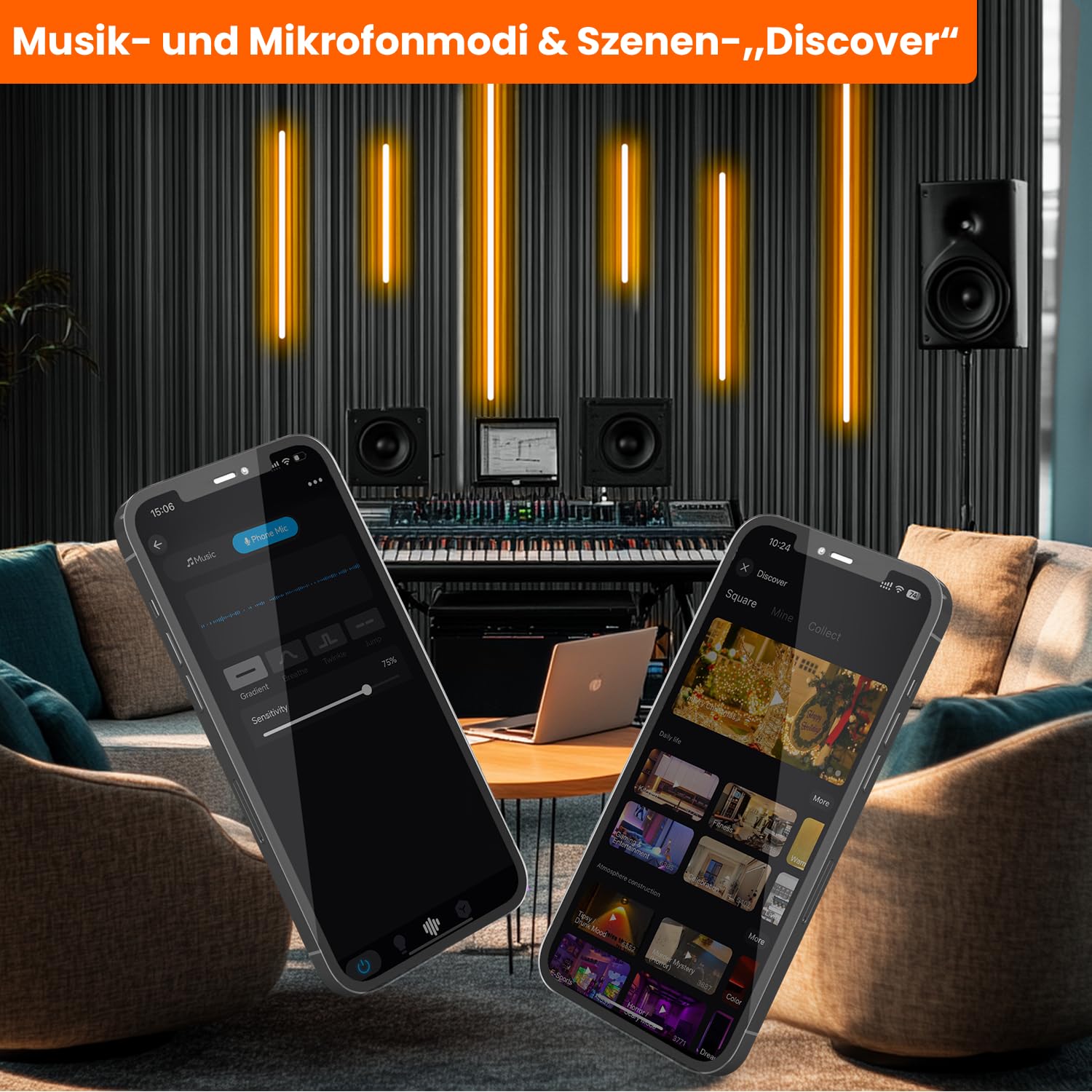 SHUNLEE 6 Rollen Schwarzer Neon LED für Akustikpaneele, WiFi 2700K Warmweiß LED Streifen für Akustikpaneele Beleuchtung, Flexible Neon Silikon für Akustik Panel, Wandpaneele (50cm*2+70cm*2+110cm*2)