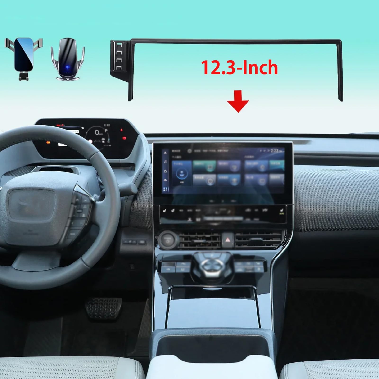 Uchwyt samochodowy dla Toyota BZ4X 2023, Uchwyt na telefon samochodowy