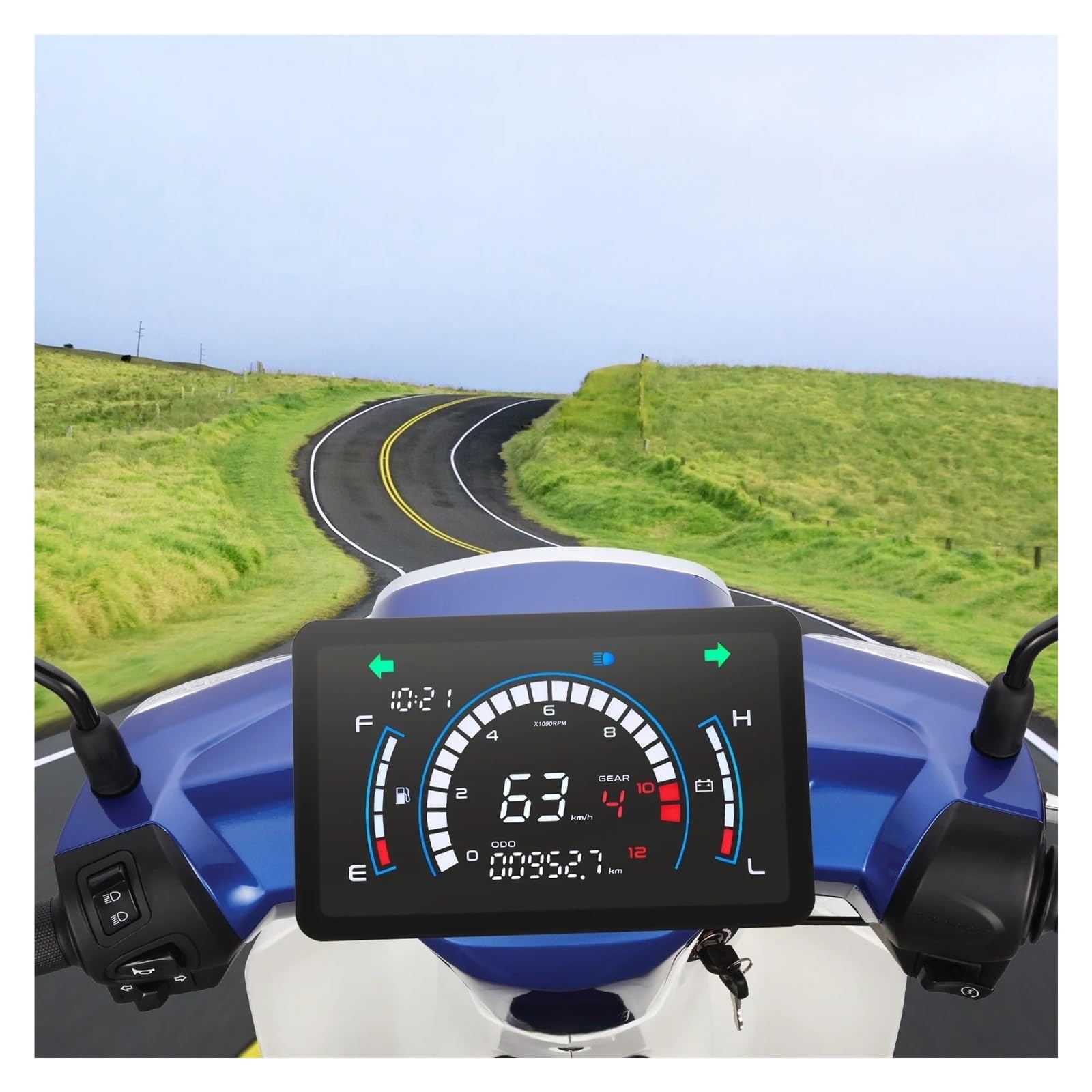 moto Odómetro tacómetro Velocímetro Digital De 12000 RPM, Conjunto Medidor, Tablero Multifuncional Con Soporte Para EX5 Dream/EX5 Ipowed, Odómetro Y Tacómetro