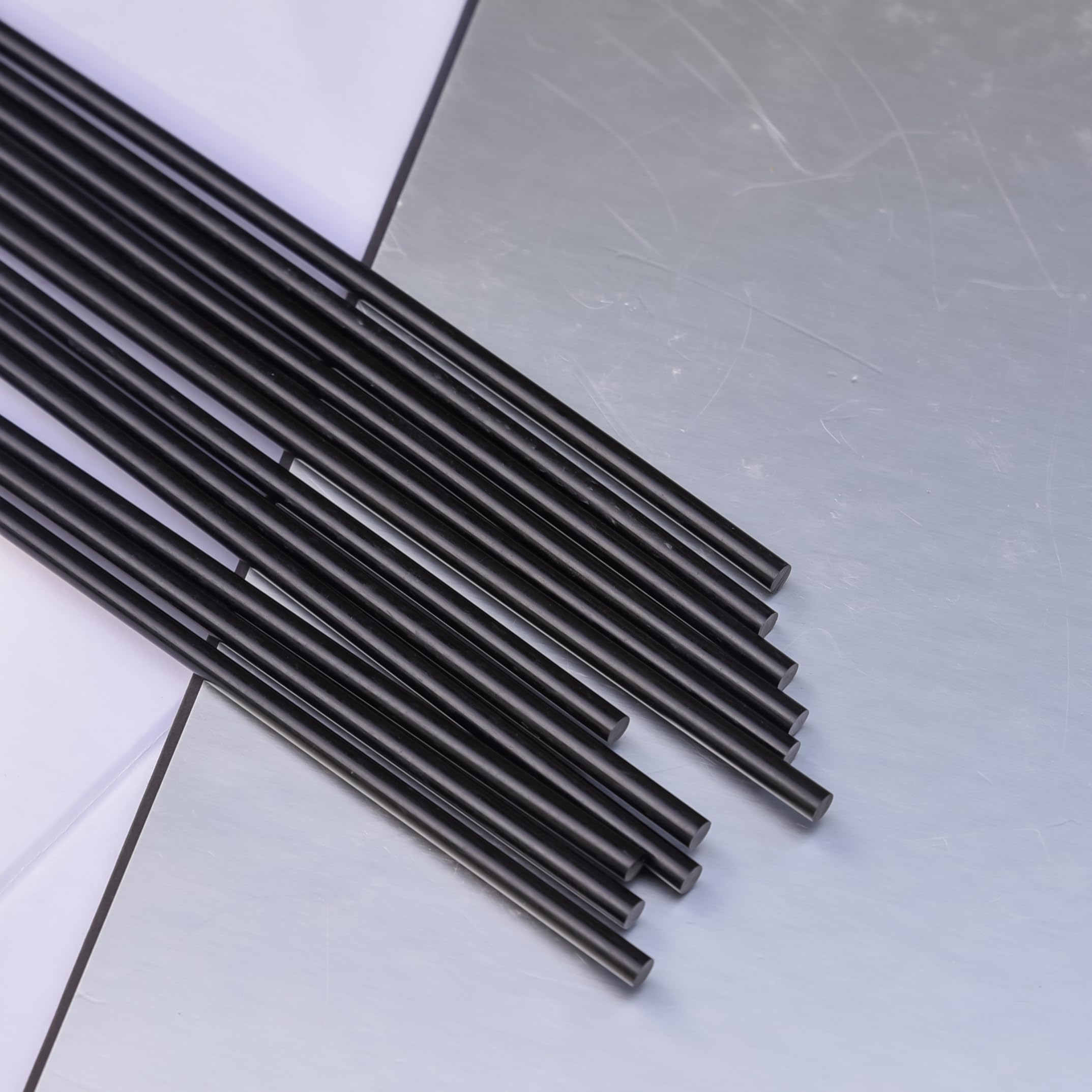 Black Acetal Rods - 1/4" Diameter, 12" Long -4 Black Acetal Rods - 1/4" Diameter, 12" Long -4