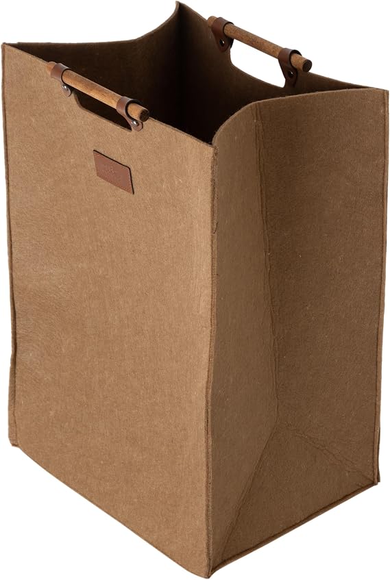 Mudo Home Dodie Keçe Çamaşır Sepeti Koyu Bej 29.5x37.5x52.5