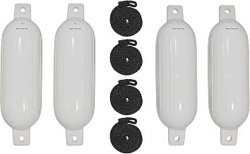 Extreme Max 3006.7518 BoatTector Inflatable Fender Value 4-Pack - 4.5" x 16", White