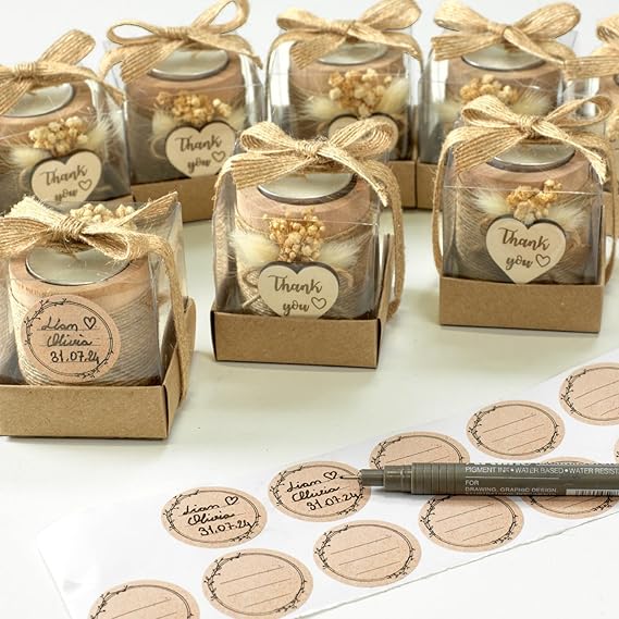 10 Pack Tealight Candle Holders Wedding Favors for Guests - Return Gifts Bridal Shower, Party Favors Adults for Guest, Thank You Gifts - Decorative for Table Centerpiece