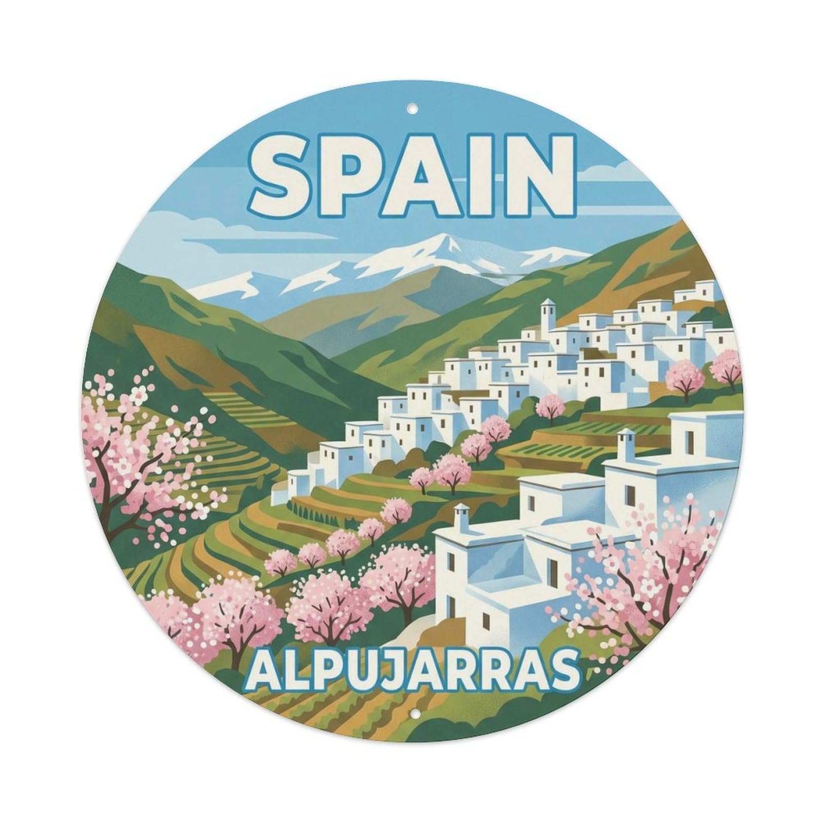 Granada Alpujarras Spain Landmark Travel Metal Tin Sign