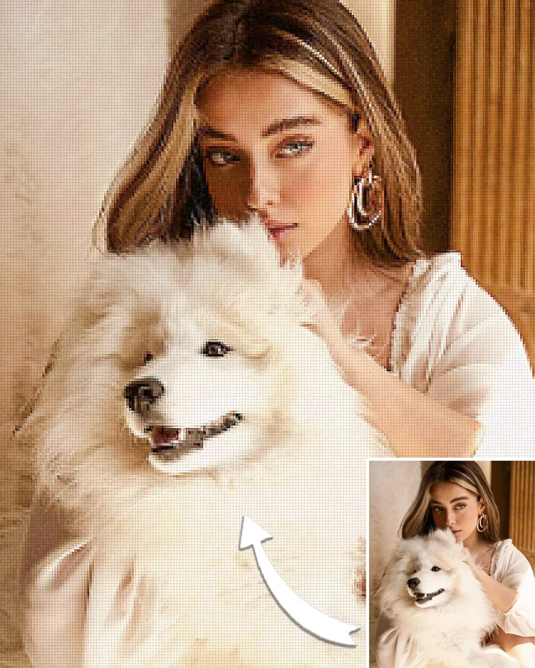 Noyhnuoch Personalised Diamond Painting, Full Drill Embroidery 5D Diamond Art Kits for Adults, Private Custom Your Own Picture Gift for Family Home Wall Decor (Square Drill, 12x20inch/30x50cm)
