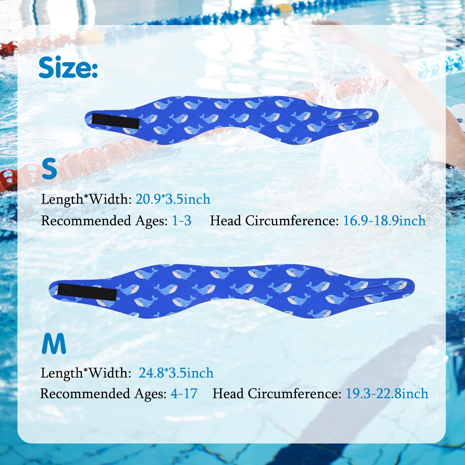 Fascia Paraorecchie Per Nuoto HeySplash - Impermeabile, Regolabile, Taglia M Viola - Foto 8