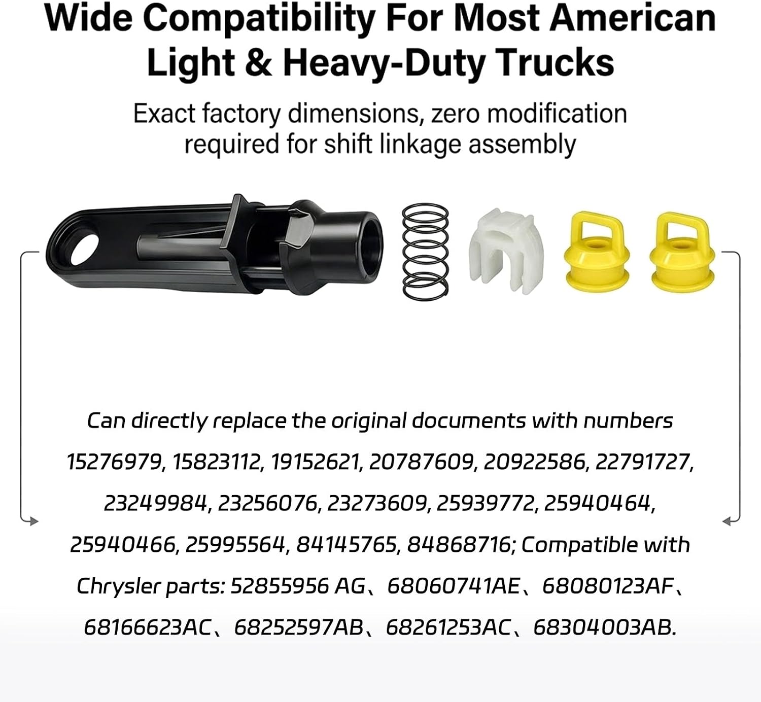 5PCS Transmission Shift Cable Bushing Kit, 14104 15276979 52855956AG Shifter Linkage Repair Bushing, Gear Shift Linkage Bushings Replacement for Chevy Silverado 1500 2500 3500, GMC, RAM, Dodge