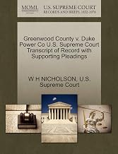 Greenwood County v. Duke Power Co U.S. Supreme Court Transcript of Record with Supporting Pleadings