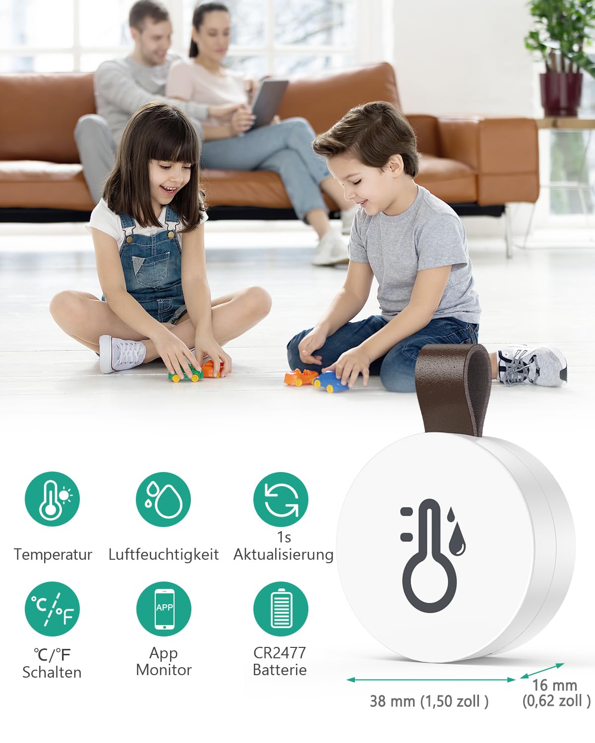 Captură de ecran a aplicației termometrului Bluetooth ORIA