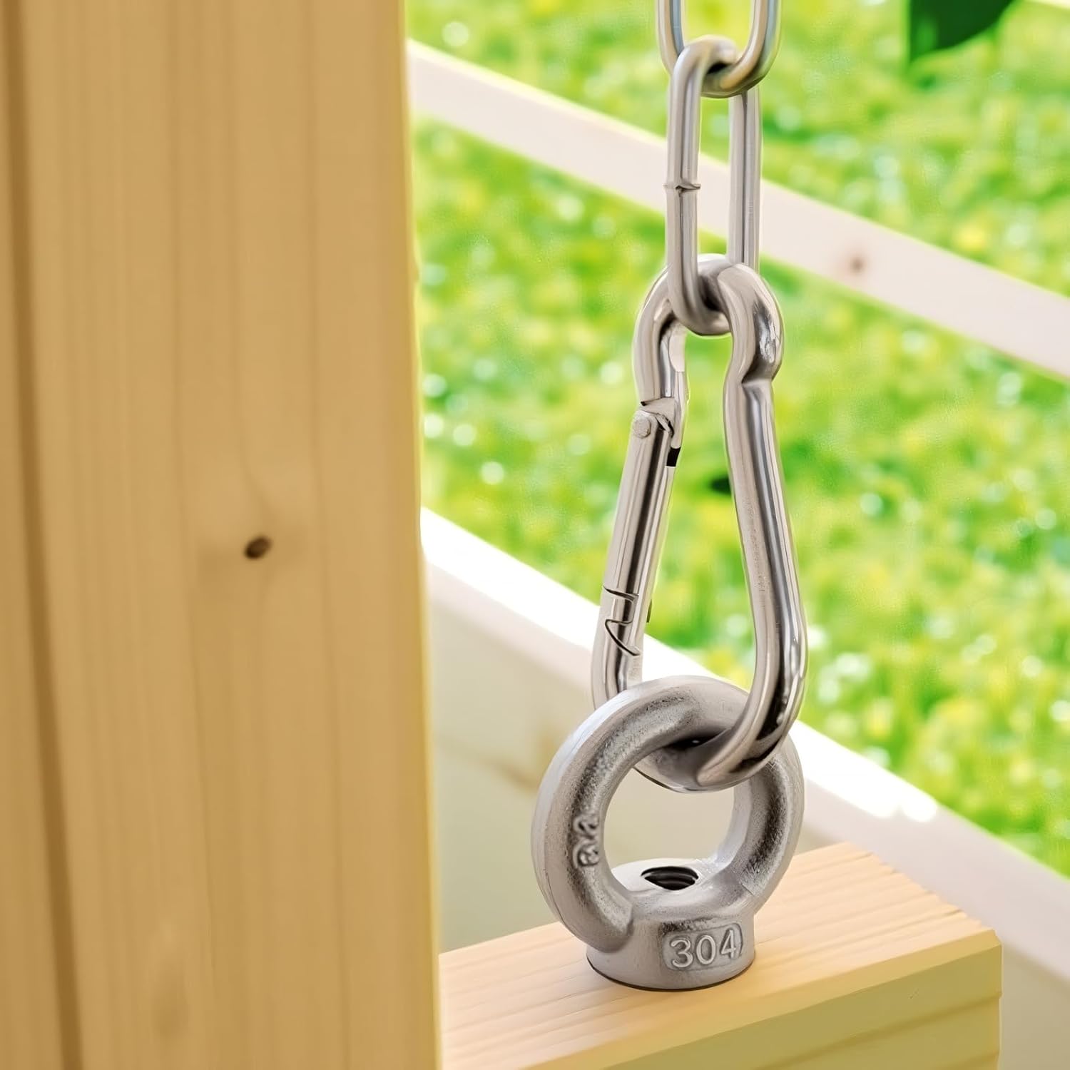 Pack of 18 Ring Nuts M6, 304 Stainless Steel Eye Bolt M6 for Lifting Equipment Accessories Rope Assembly Lifting Accessories, Eye Nut Internal Thread for Attaching Hanging Ornaments Flower