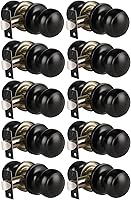 Vista 8 de KNOBWELL 8 Pack Black Door Knob for Hallway and Closet, Keyless Interior Passage Function, Round Non-Locking, Matte Black Handle