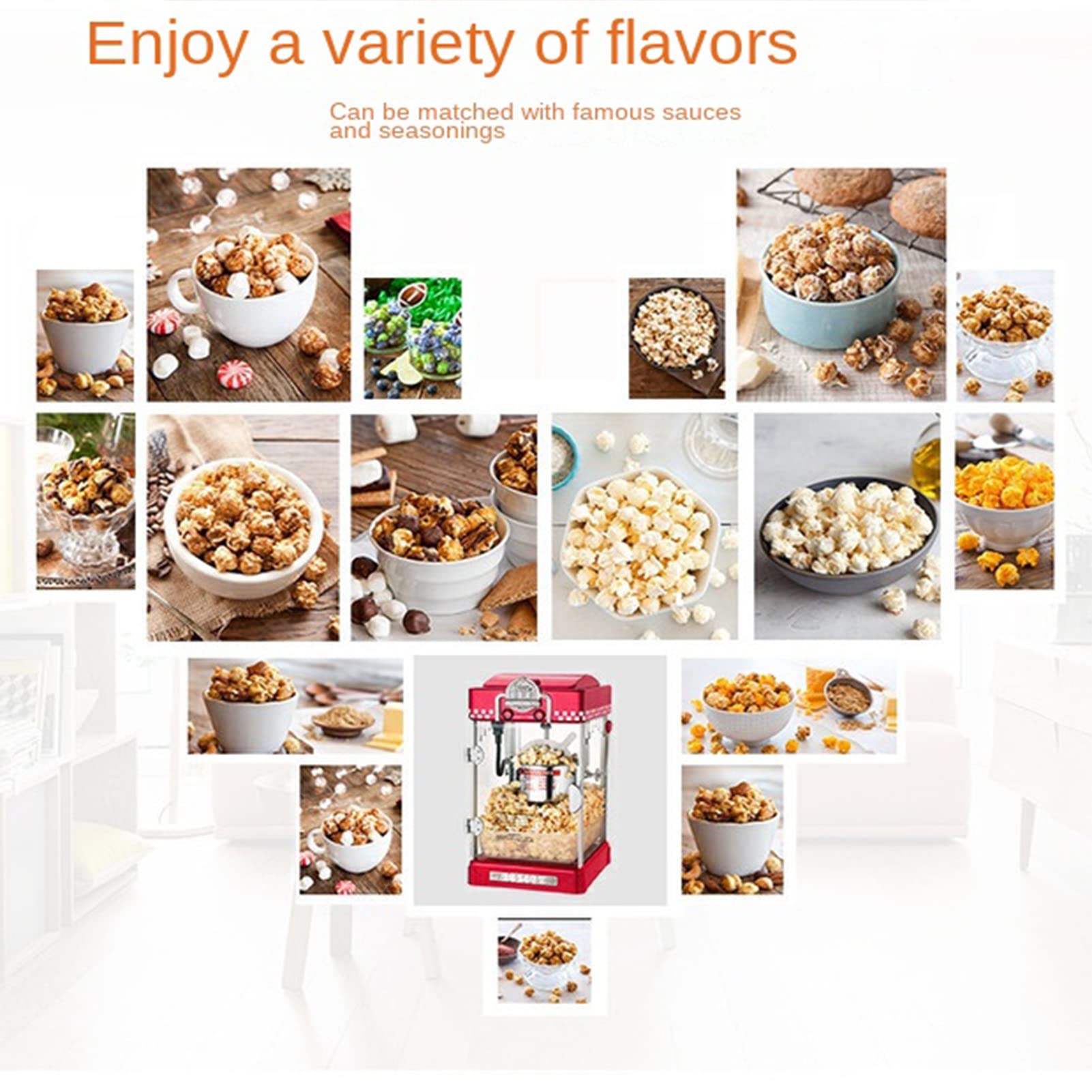 Máquina De Palomitas De Maíz, Máquina De Palomitas De Maíz Hecha En Casa, Palomitas De Maíz De Cine De Aire Caliente Sin Grasa Saludable En Solo 2 Minutos – Completo, para Ni