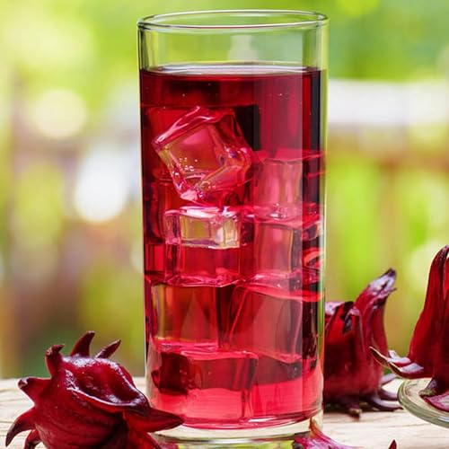 Miniatura 4 de Nicomex - Jamaica - Flor de hibisco. Bolsa de 14 onzas de flores secas de hibisco, para té caliente y helado o agua dulce. Flores enteras y pétalos.