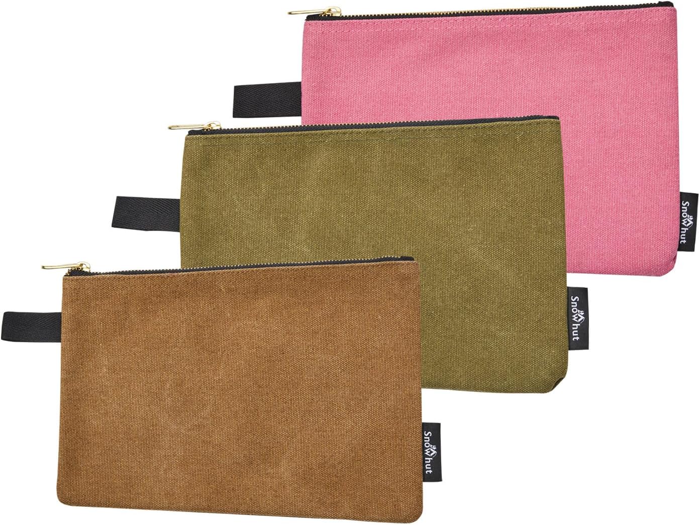 Multifunctional Tool & Gadget Storage Bag, Thickened Canvas, Secure YKK Zipper, Perfect for Home,Office, Travel, Cosmetics, 2-Pack (Pink)