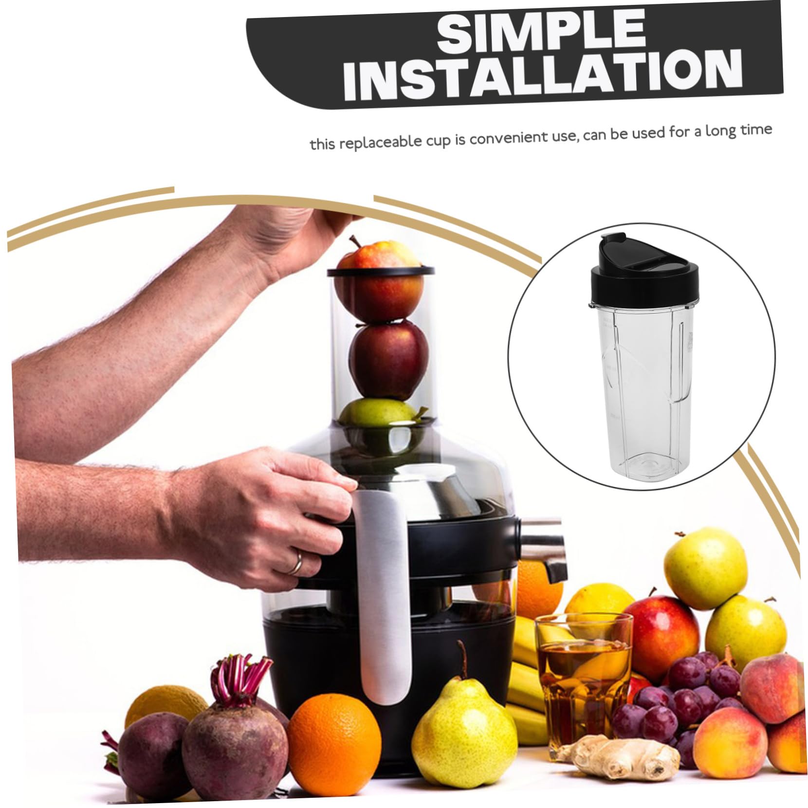 VALICLUD Wiederverwendbarer Plastikbecher Kompatibler Ersatzbecher für Profi-mixer Transparenter Smoothiebecher mit Kleinen Bechern für Haushalt und Bargebrauch