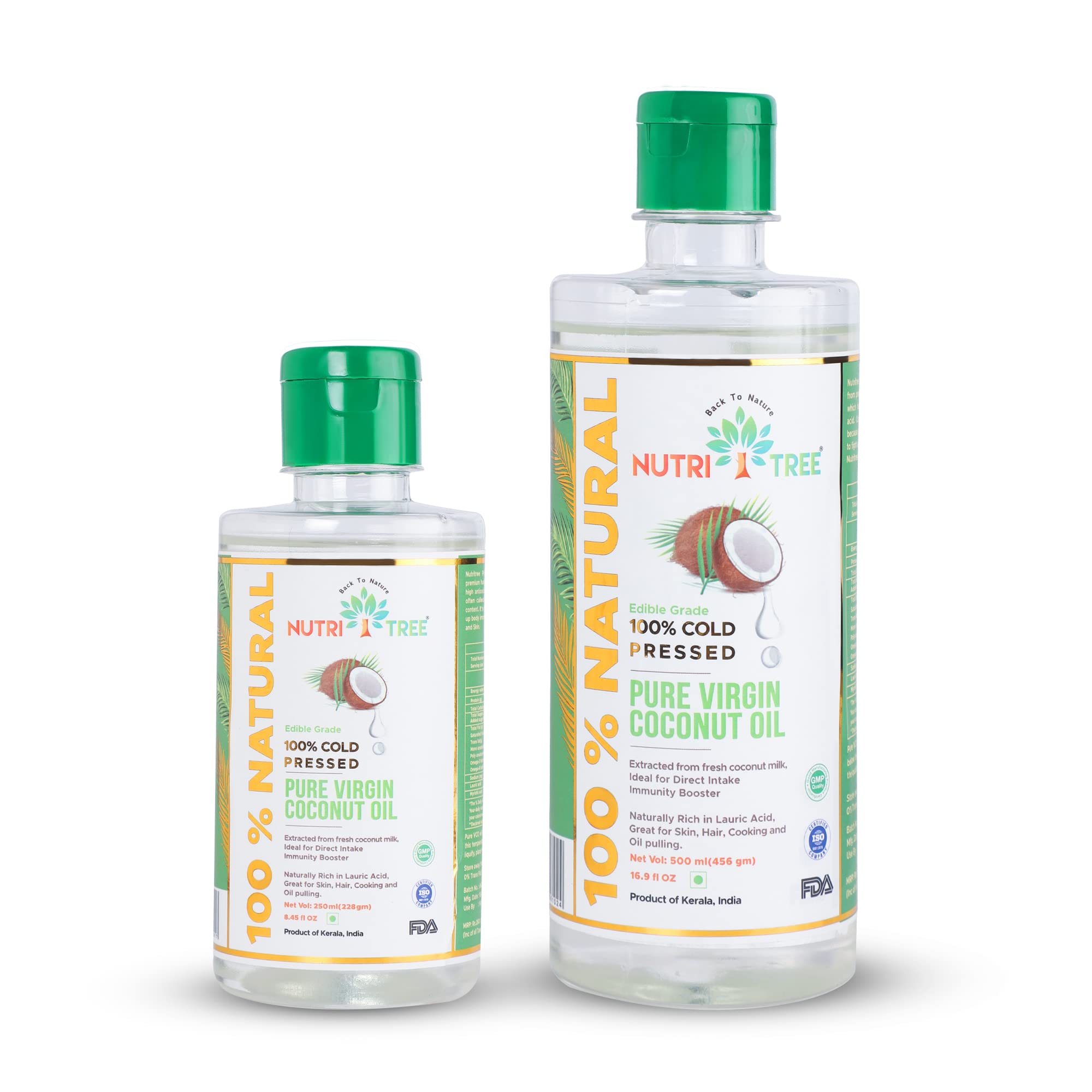 Nutritree 100 % Cold Pressed Pure Virgin Coconut Oil | 500 ml+ 250 ml (Pack of Two) | Multi Usage | Extracted from Coconut Milk | Offer Pack | 100% Naturally Rich in Lauric Acid | Great for Skin, Baby Massage, Hair, Cooking, Oil Pulling | Product of  (B0C53TWCR6) Amazon Price History, Amazon Price Tracker
