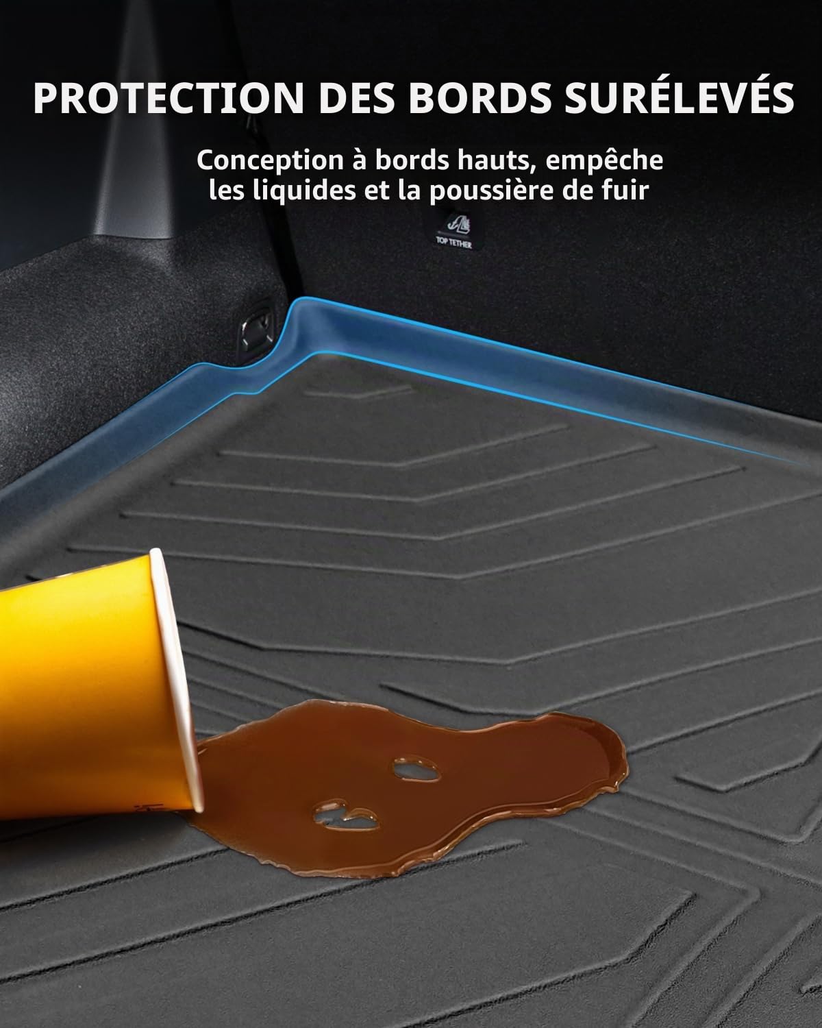 TPE Tapis de Coffre pour VW Tiguan 3 Mild Hybrid/PHEV 2024-2026