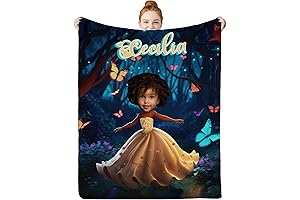 Personalized Black Girl Blanket