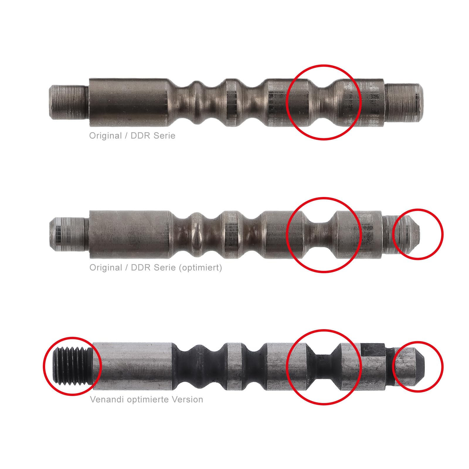 VM Schaltwelle verschraubt für M53 S50, SR4-2, KR51/1, Duo
