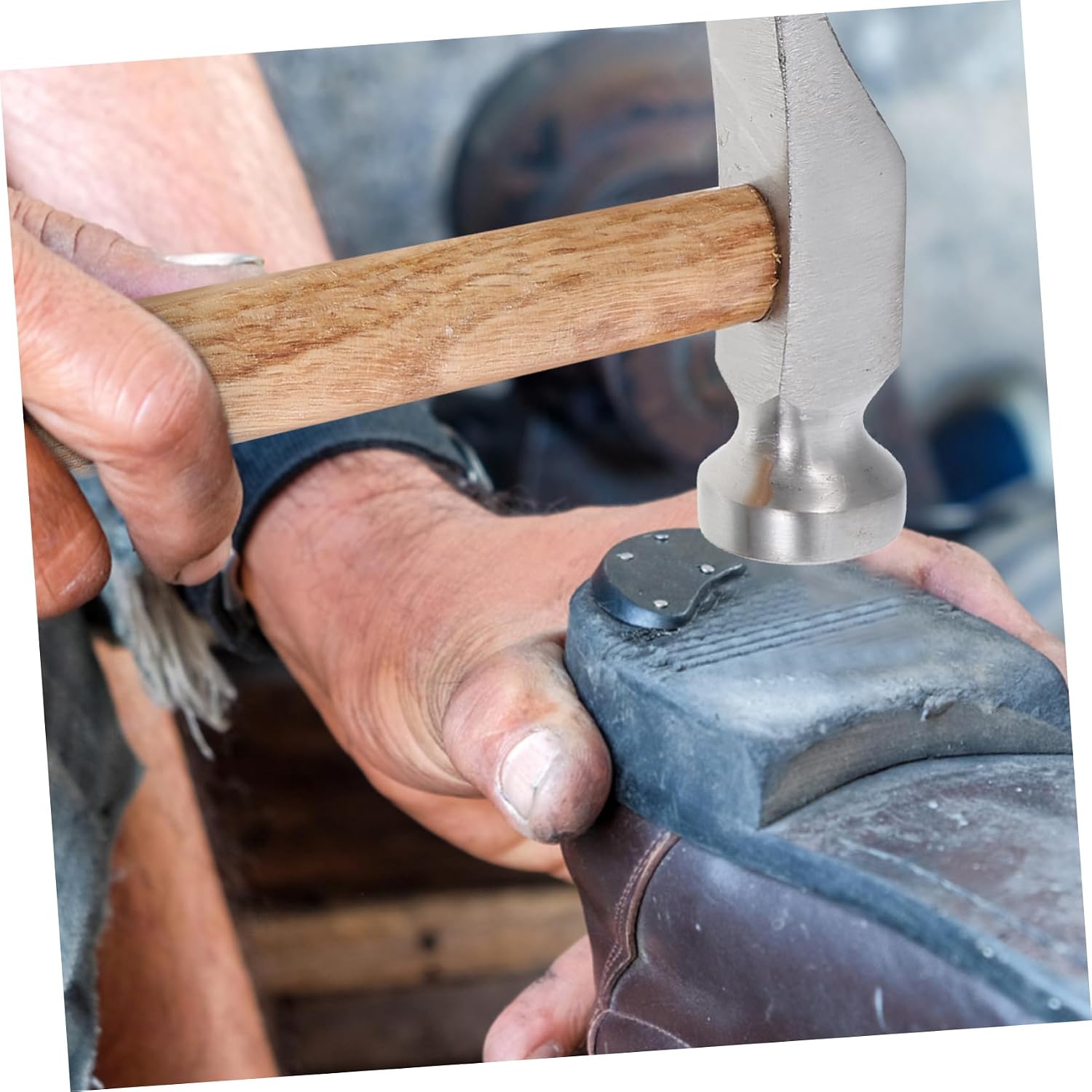SHINEOFI Hammer Hand Tools Woodworking Comfort Grip Mallet Steel Hammer for Shoes Rustproof