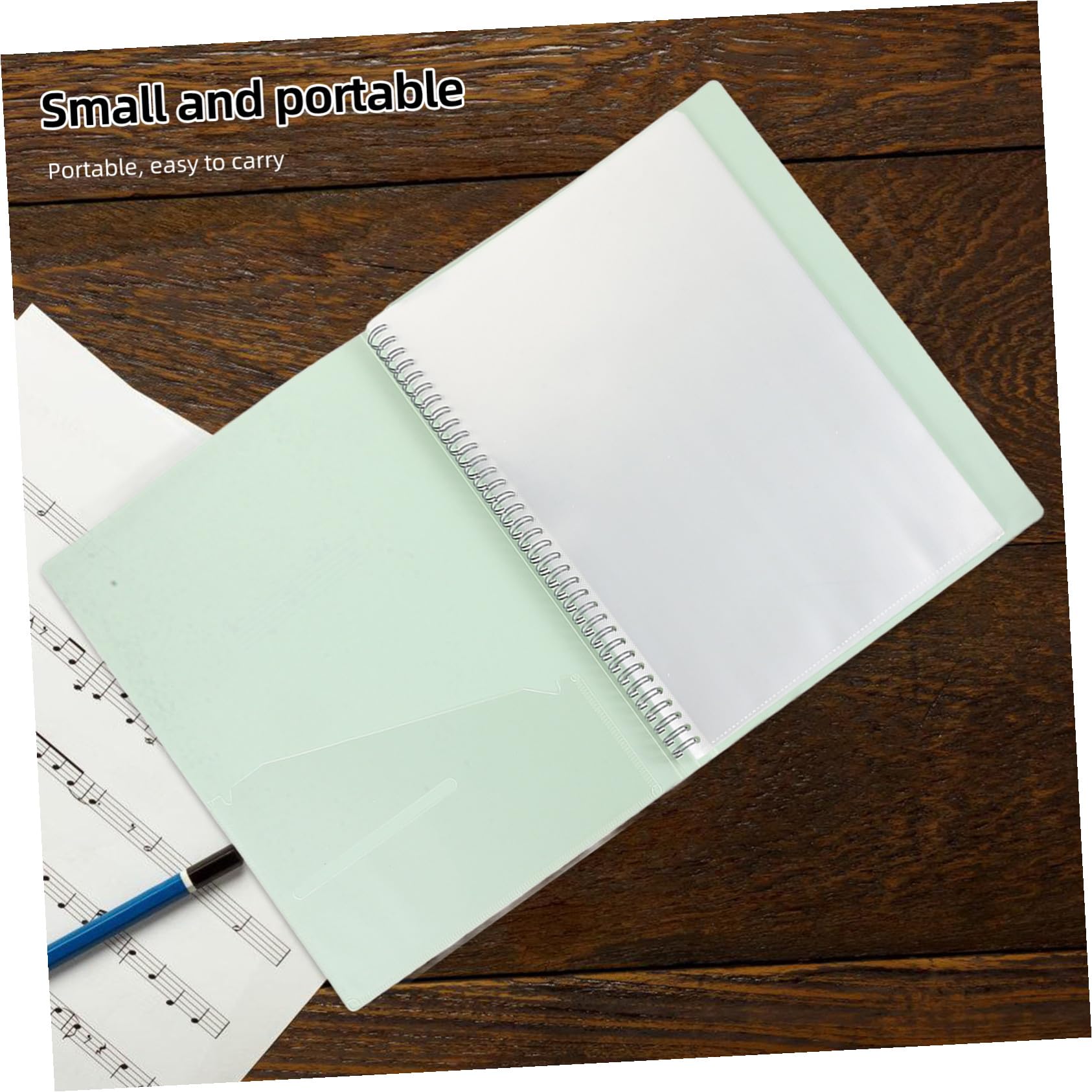 Carpeta de Música Transparente A4 2 Unidades para Partituras | Pp, Almacenamiento Versátil y Práctico, para Músicos y Estudiantes, Capacidad para Numerosas Hojas A4