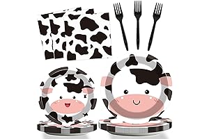 Cow Print Plates and Napkins Party Supplies