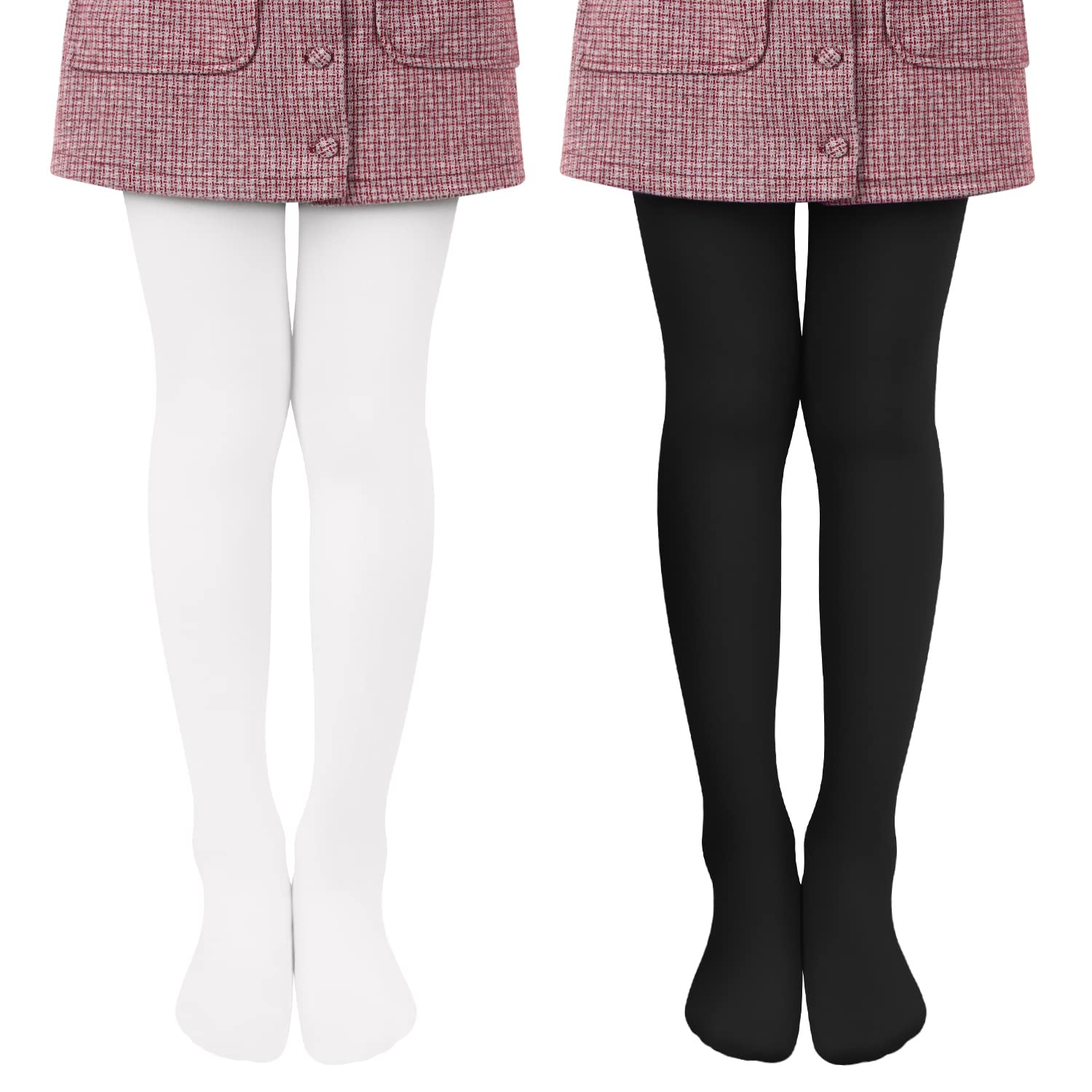 2 Paar Mädchen Strumpfhosen - Ballettstrumpfhosen Für Tanz & Alltag