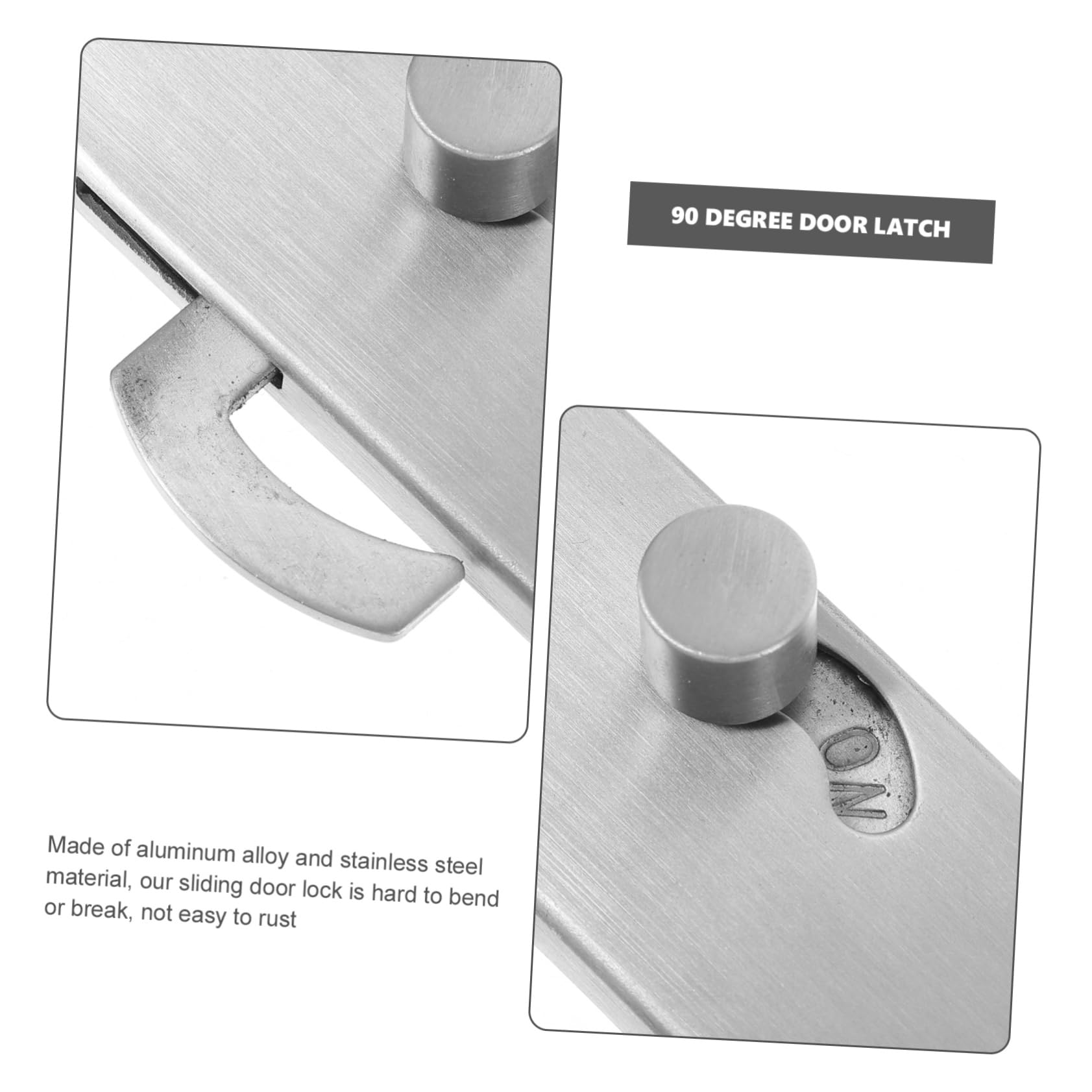 Gatuida 3stücke Sliding Door Lock Türverriegelung Langlebiges Und Rostfreies Design Geeignet Für Schiebetüren Und Stalltüren Schützt Privatsphäre Und Installieren