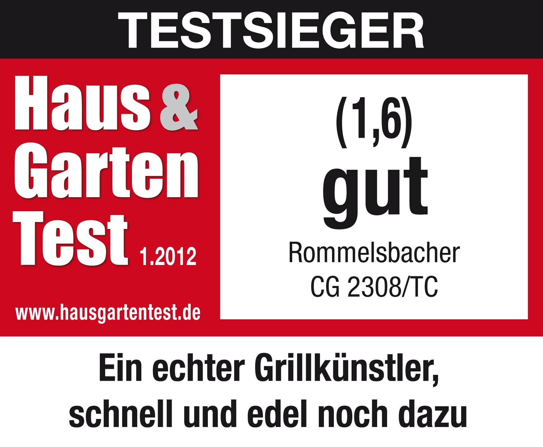 ROMMELSBACHER CERAN® Grill CG 2308/TC - SCHOTT CERAN® Grillfläche, 80-280 °C, LED-Display, Touch Control, Edelstahlgehäuse