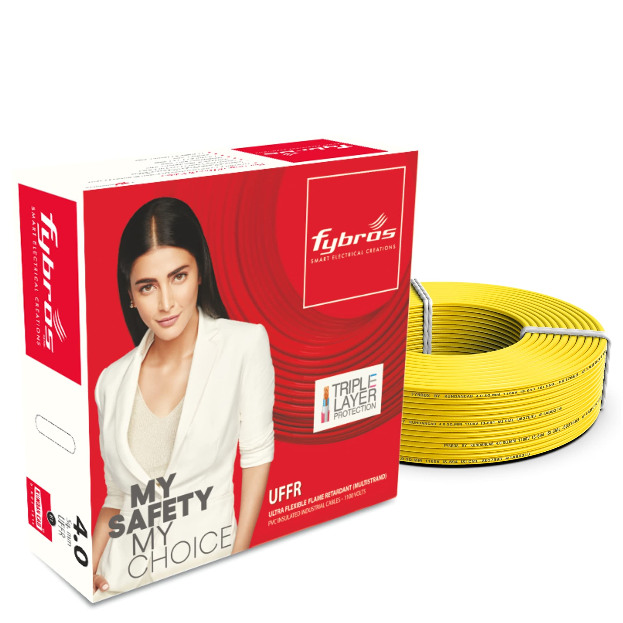 Fybros Ultra Flexible Red PVC Wire - 90m -7 Fybros Ultra Flexible Red PVC Wire - 90m -7