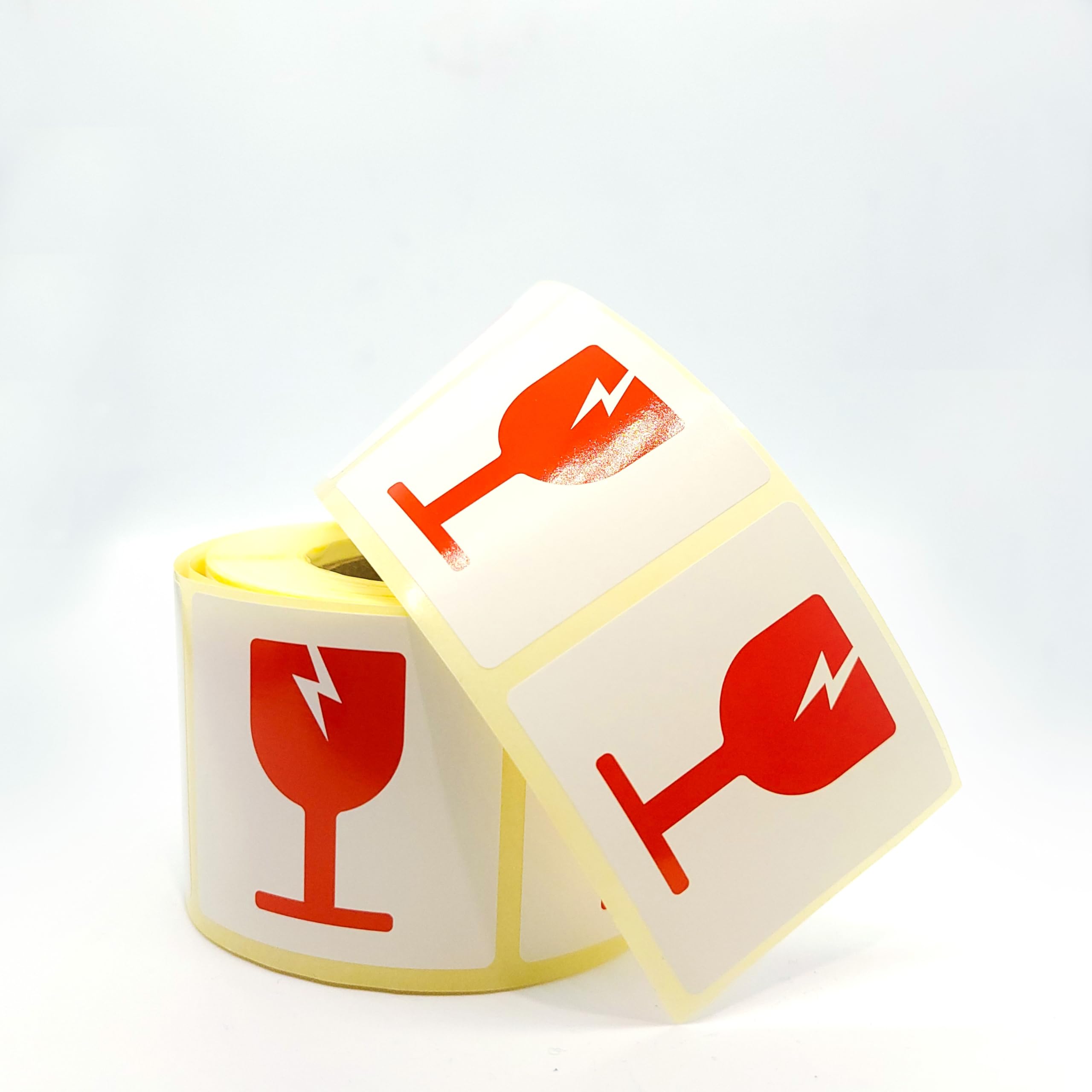 MD Labels Warning Labels on Roll 50 x 50 mm, 500, Caution Fragile, Handle with Care, Fragile Attention Shipping Stickers - Image 2