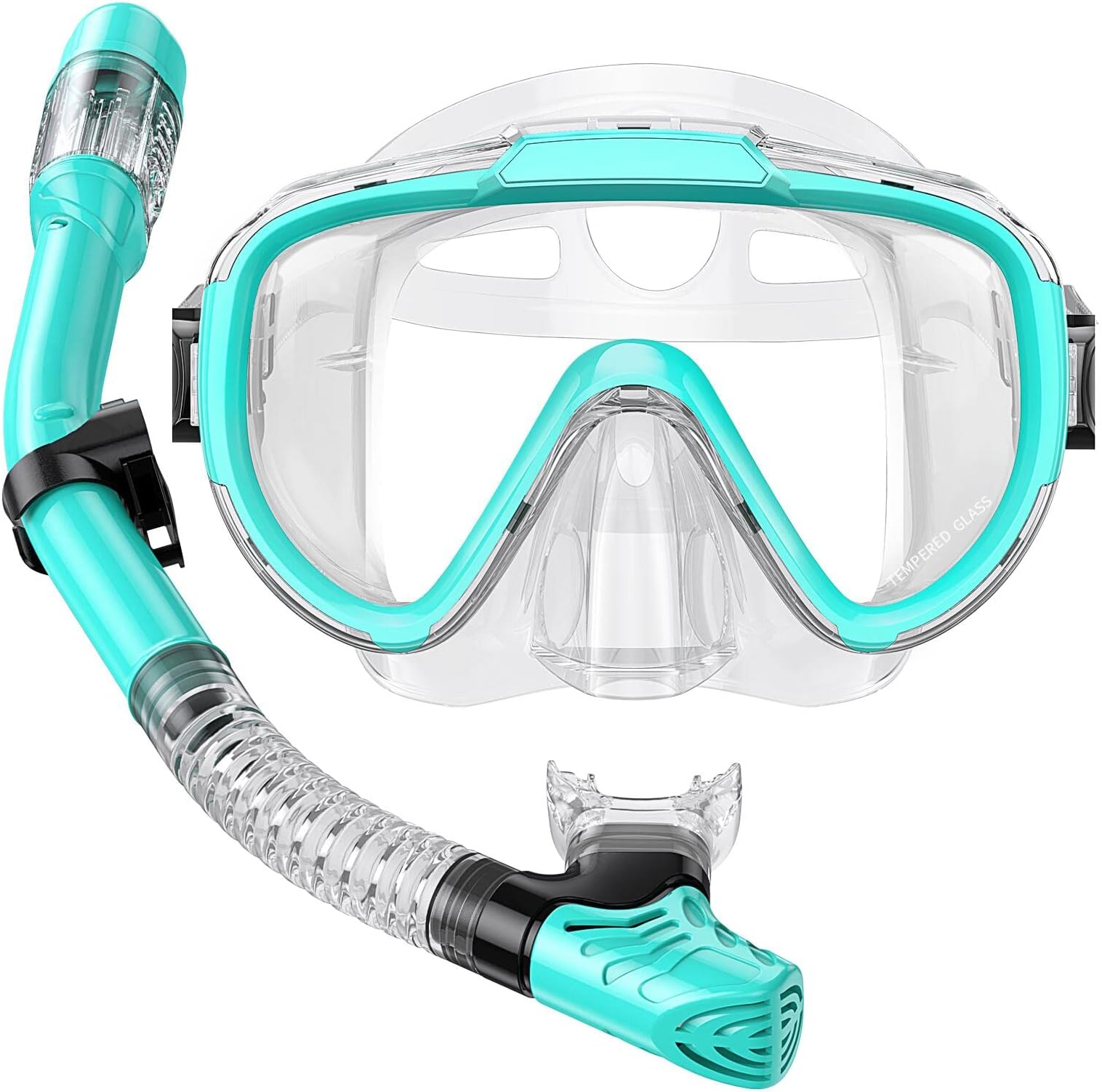 Seovediary Snorkel Set Adults Snorkeling Gear Anti-Fog Panoramic View Swim Mask Dry Top Snorkel Kit with Carry Bag for Snorkeling Scuba Diving Swimming Travel
