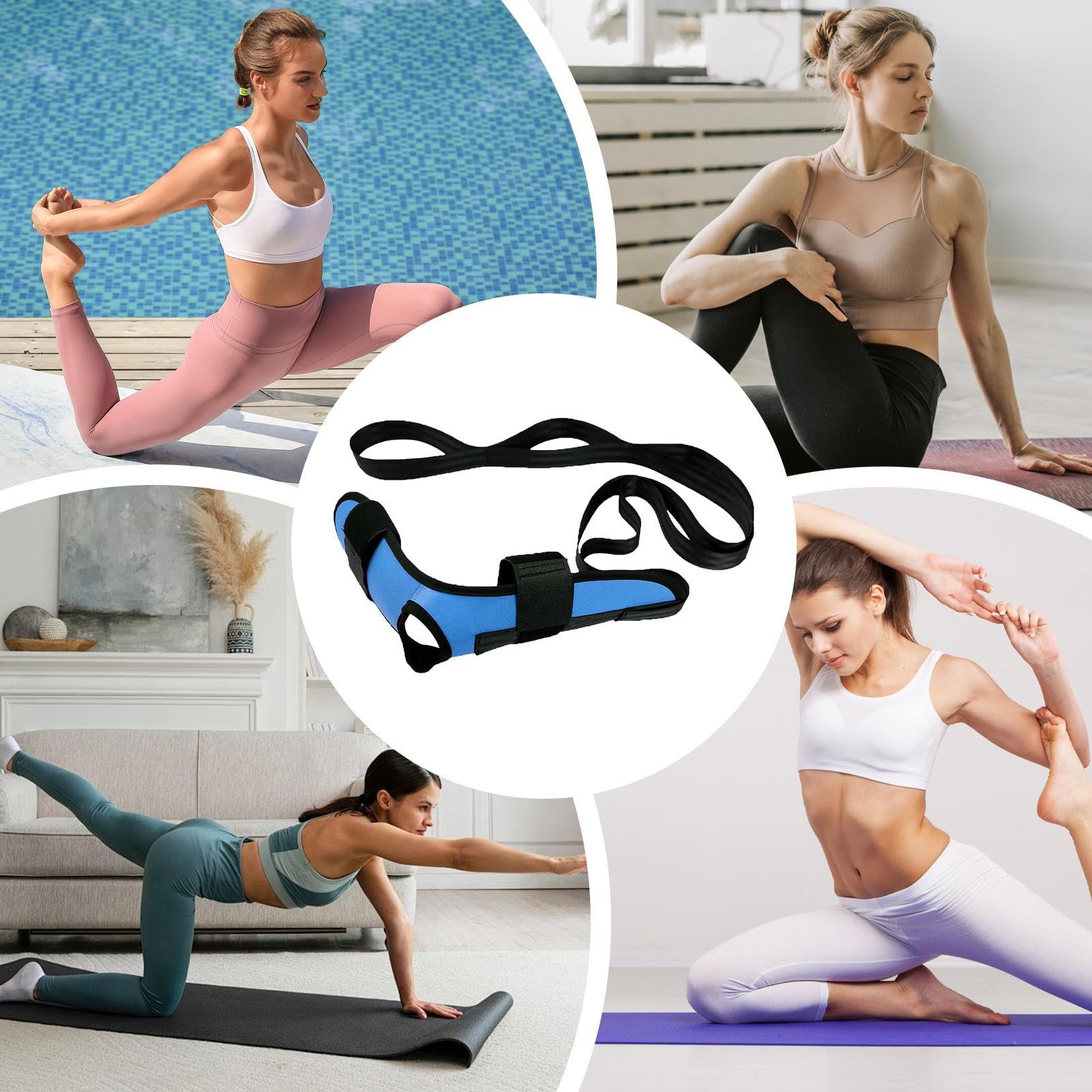 Fdit bande extensible de yoga Yoga Stretch Strap Doux Élastique Fitness