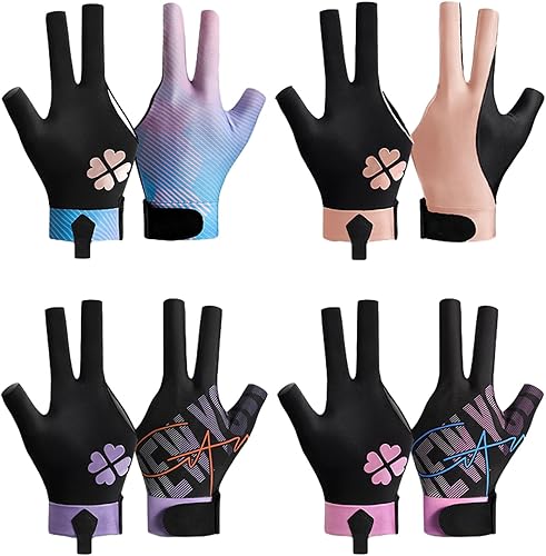 Miniatura 7 de Guante deportivo antideslizante para manos izquierdas, para billar, 3 dedos, para hombre y mujer, 1 unidad
