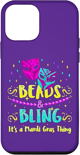 Miniatura 10 de Funda para iPhone 11 Pro Max Mardi Gras para teléfono con cuentas de Nueva Orleans y funda brillante para Mardi Gras
