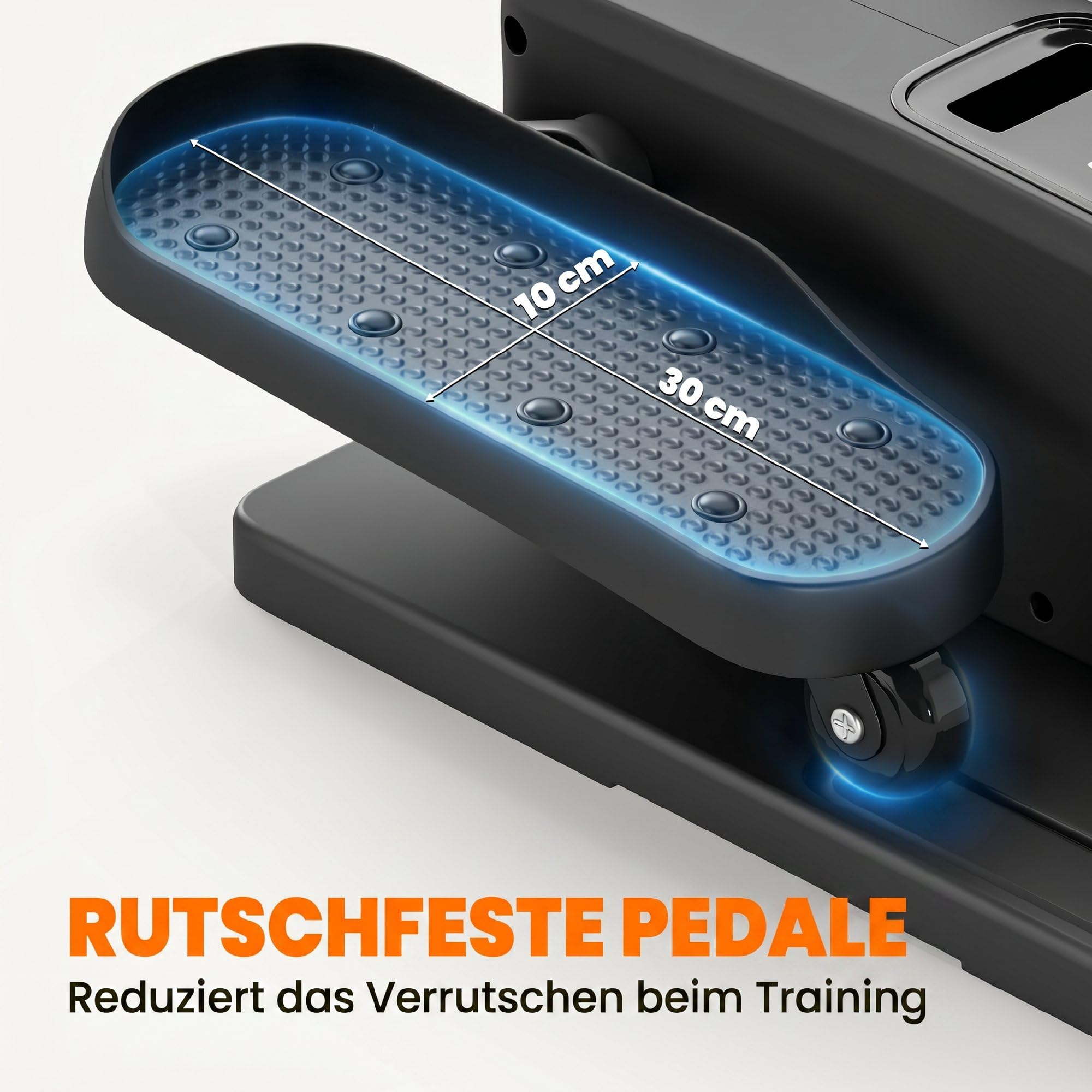 SPORTNOW Mini Elektrischer Ellipsentrainer für Zuhause mit Fernbedienung | Untertisch Crosstrainer, LED-Display, 12 Geschwindigkeiten, Auto- & Manuellen Modi, Tragbar, Pedaltrainer für Senioren Leise