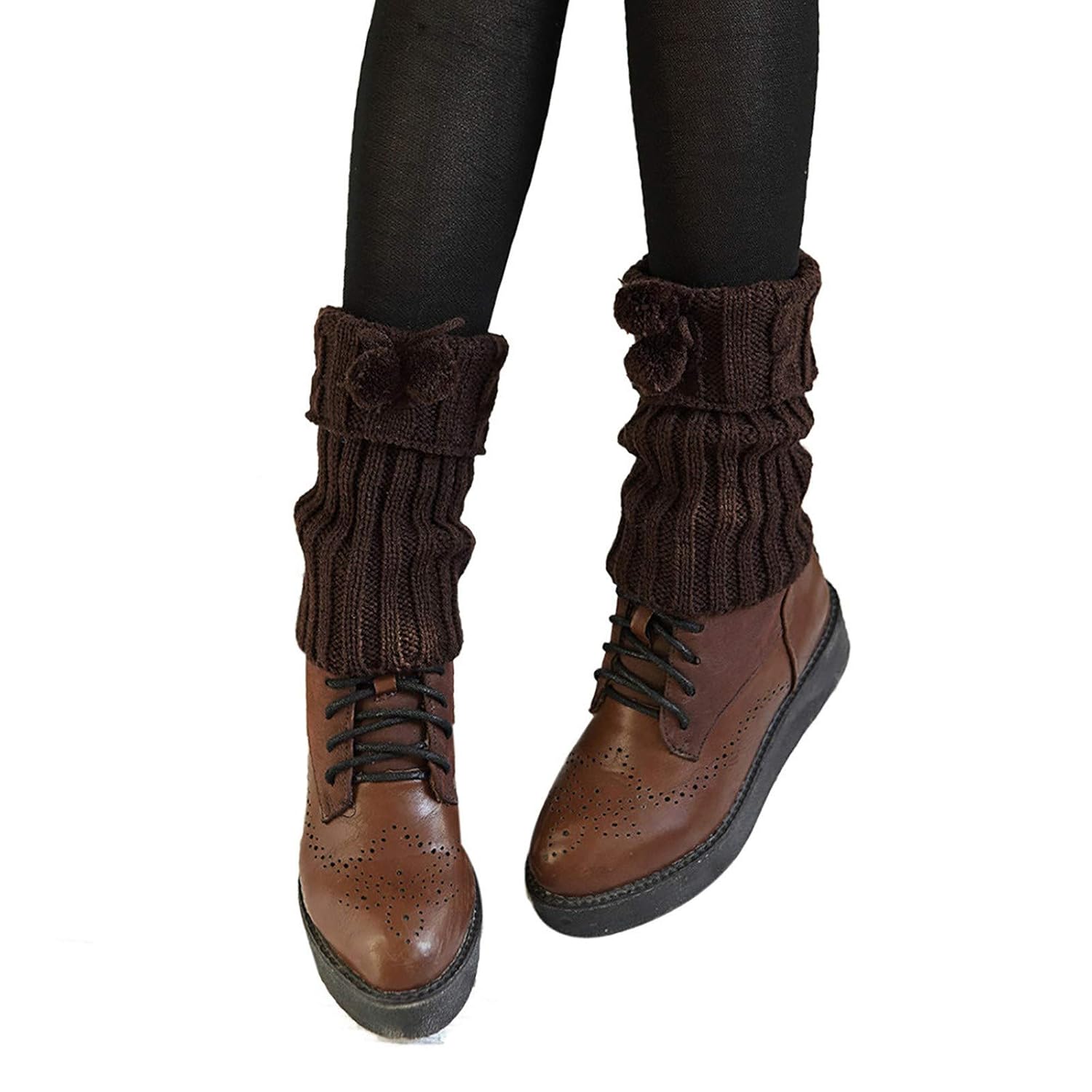 Knitted Ankle Leg Warmers For Women Short Boot Cuff Fashion Covers Cozy Ladies Footwear Accessory