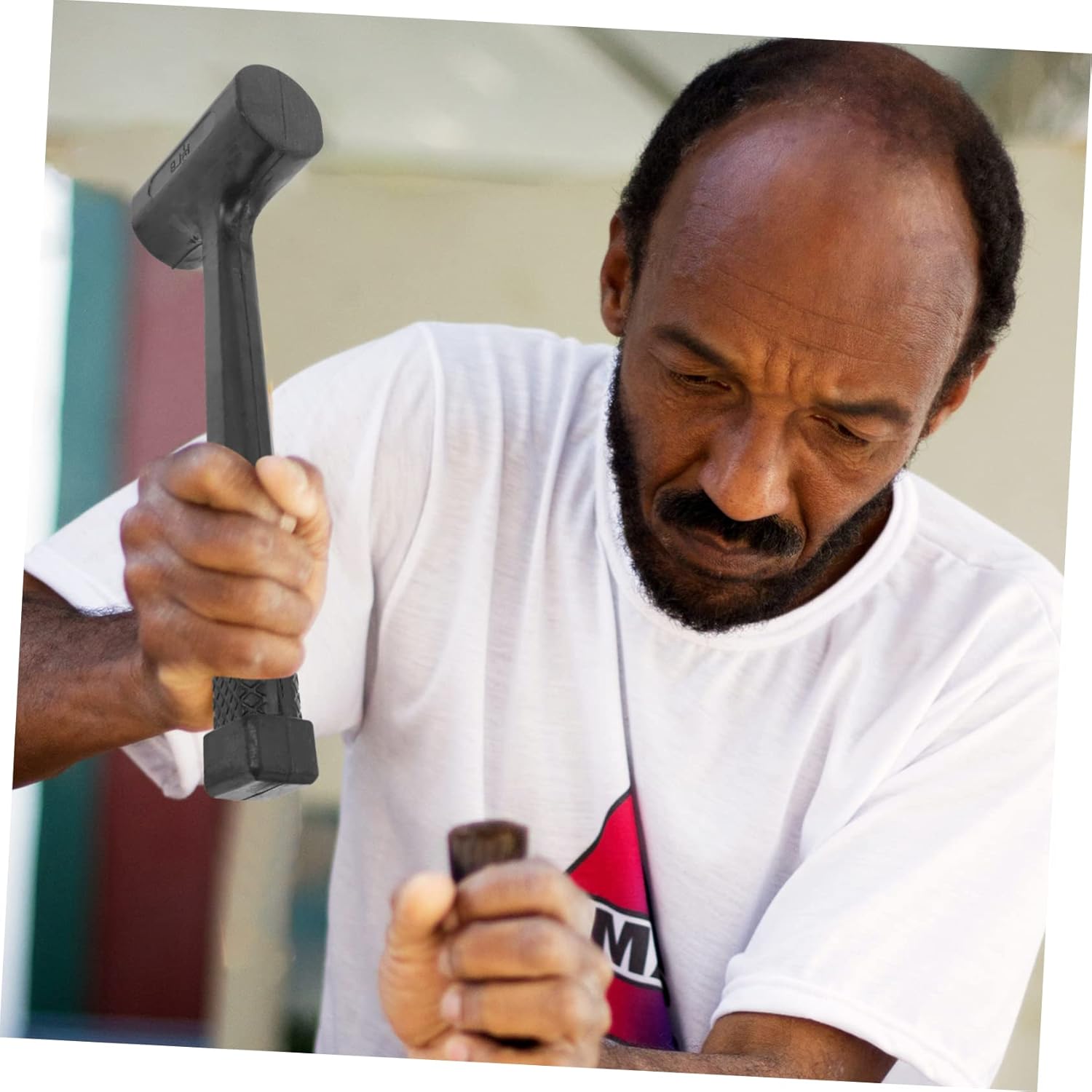 STOBOK 2 Pcs Non-Slip Rubber Flooring Hammers for Tile Installation Heavy Duty Mallet Steel Core for Marble and Wood Flooring Projects