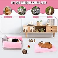 Vista 4 de Sofá para Conejillo de Indias - Sofá para Conejillo de Indias, Almohada Acolchada Removible, Brazos y Respaldo Rellenos, Súper Acogedor, Cama Ideal