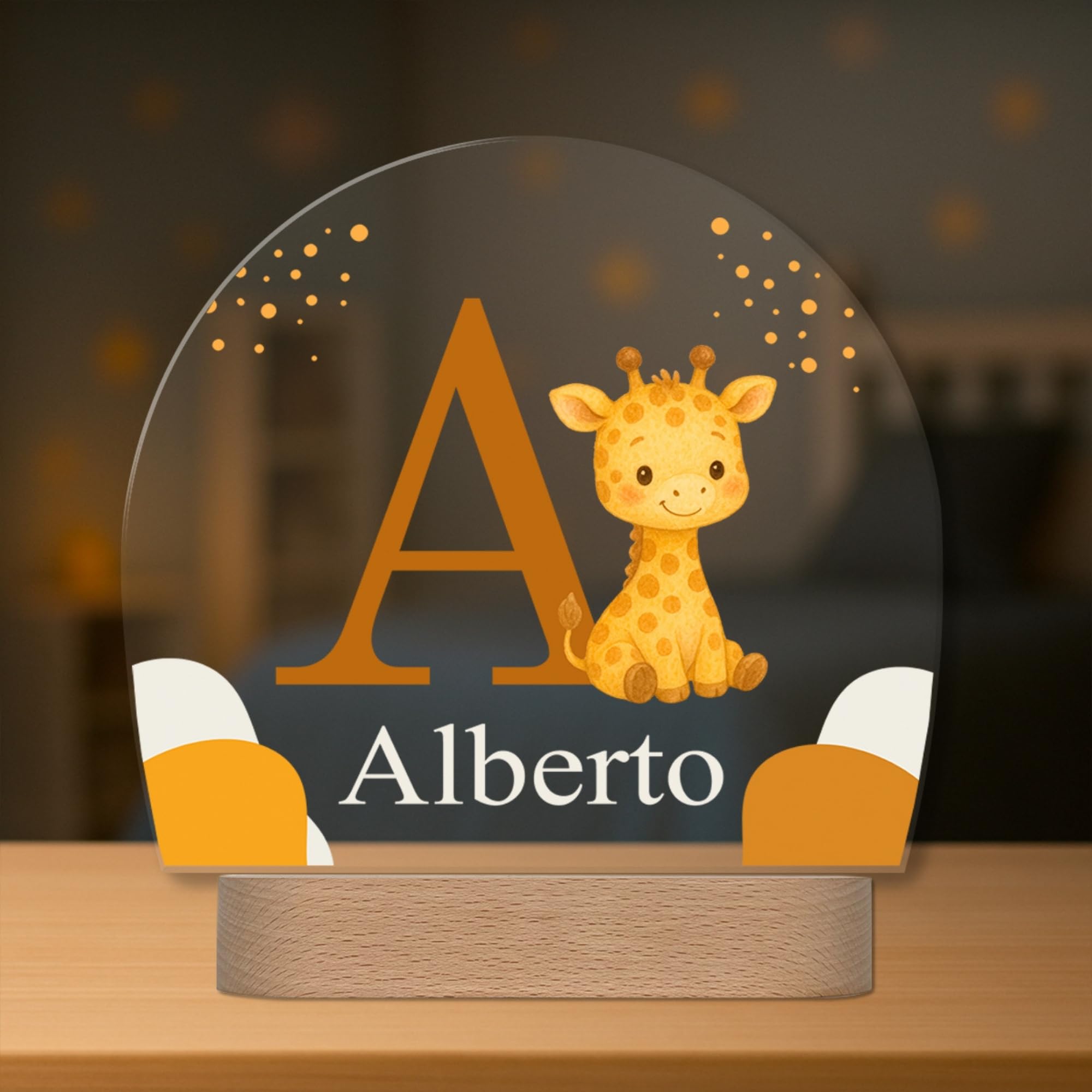 Carta Regalo Reversibile Altarho Per Baby Shower | Rotolo 43 Cm X 10 M Con Animali Leone E Giraffa | Perfetta Per Feste Neonati E Compleanni