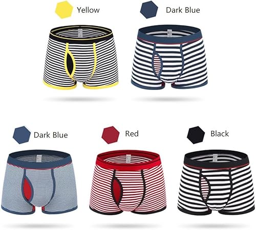 Miniatura 2 de CHUNG Bolsa de algodón para hombre, diseño de rayas con mosca frontal, suave, a la moda