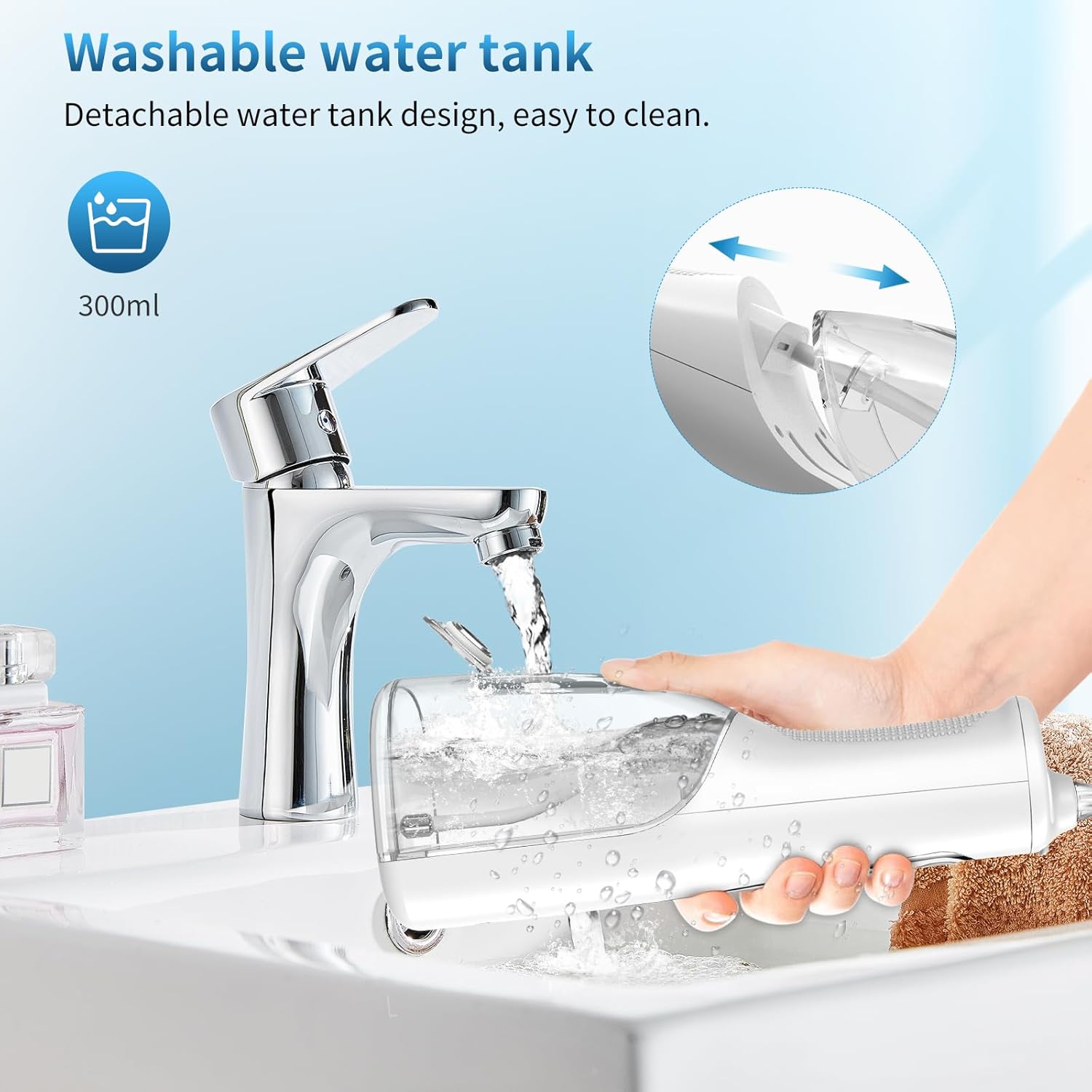 Danou1 Rotation Electric Cordless Water Pulse Rechargeable Portable for Teeth: Waterproof for Daily Teeth Cleaning, Oral Irrigator for Travel & Home Use, USB Rechargeable,Quiet Operation.